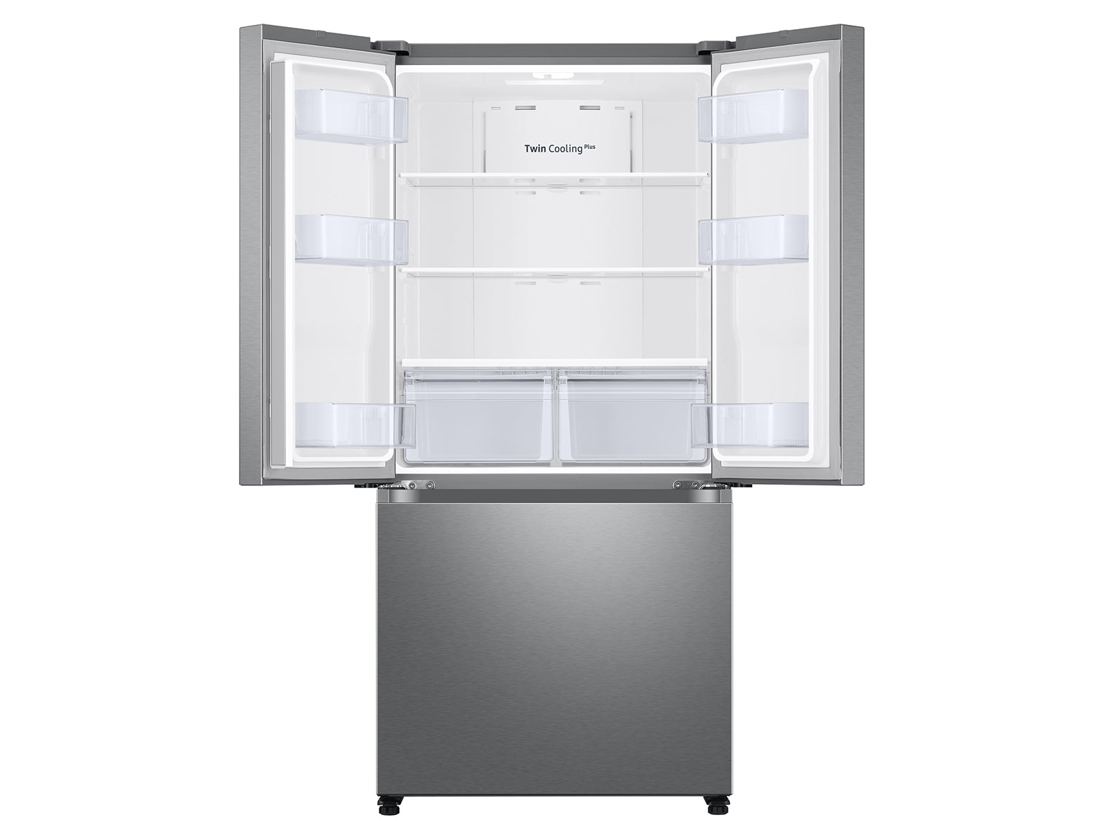 Samsung 18 cu. ft. Smart Counter Depth 3-Door French Door Refrigerator | RF18A5101SR