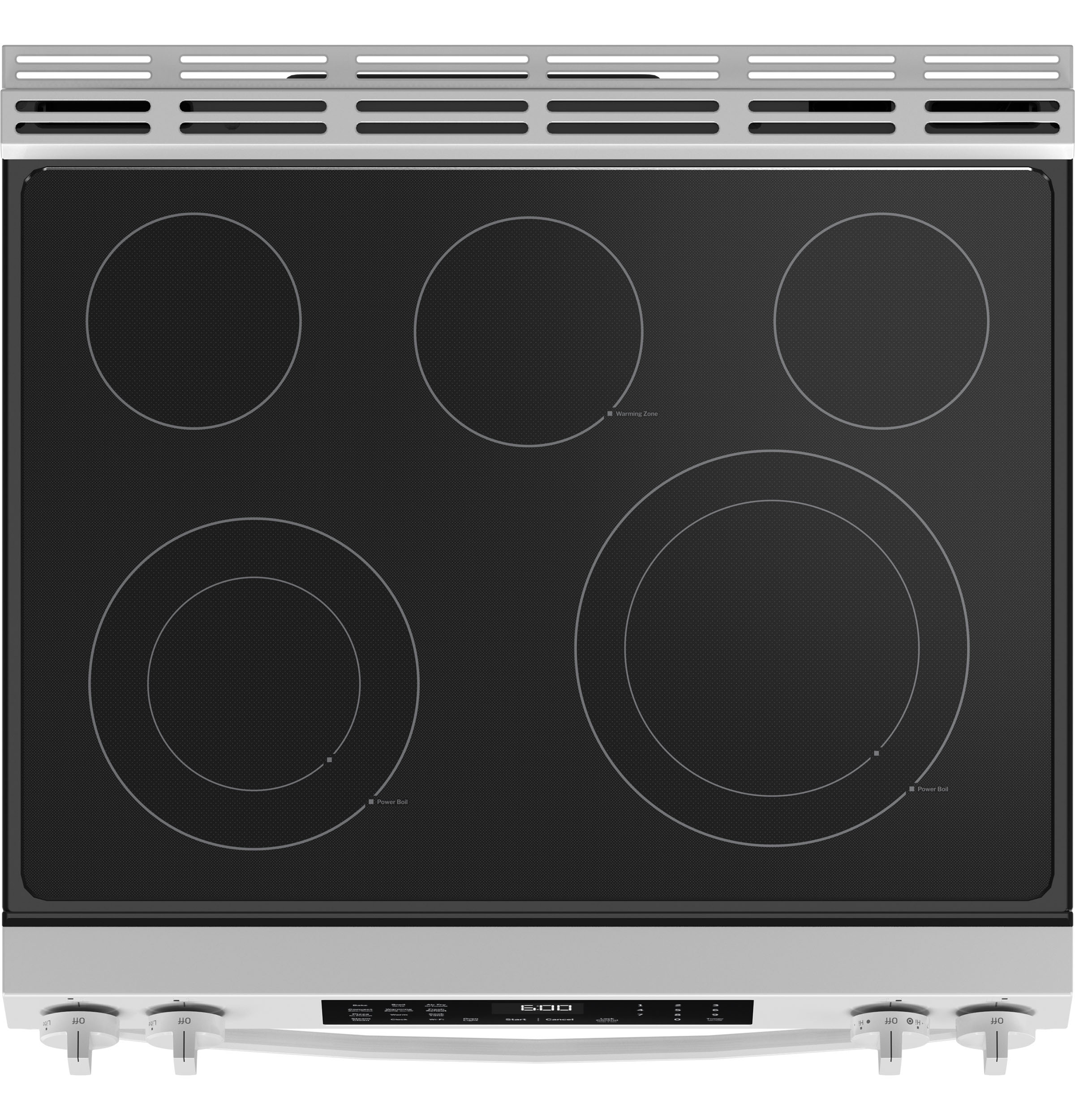 GE 30" Slide-In Electric Convection Range with No Preheat Air Fry and EasyWash™ Oven Tray | GRS600AVWW