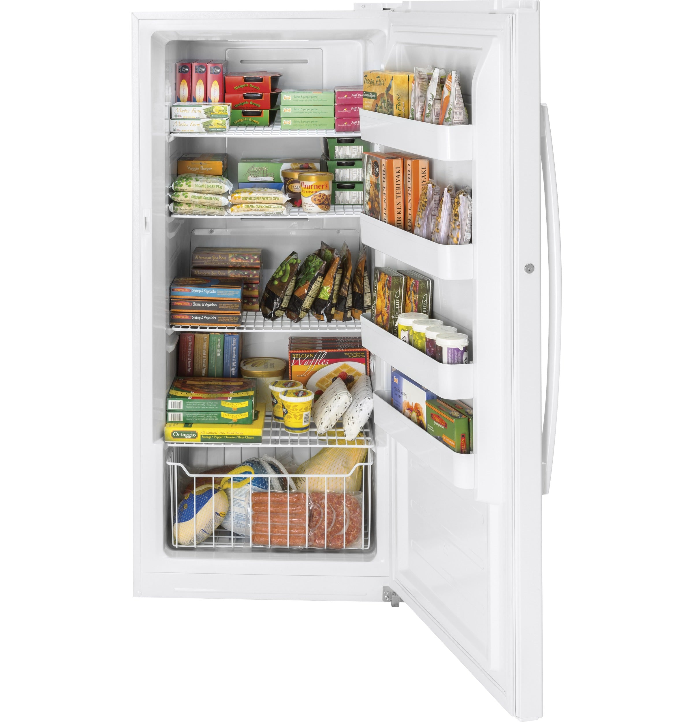 GE 14.1 Cu. Ft. Frost-Free Garage Ready Upright Freezer | FUF14SMRWW