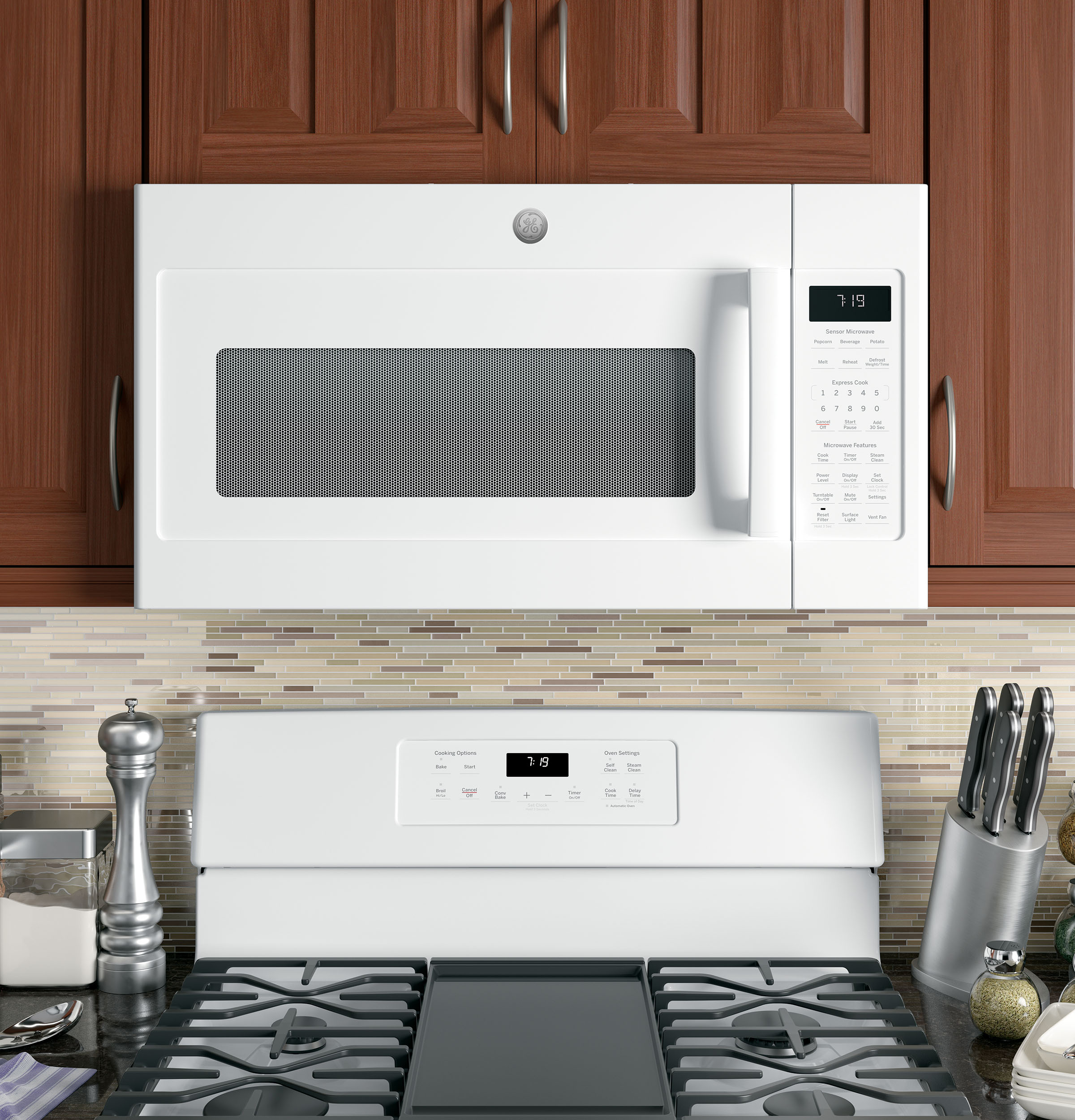 GE 1.9 Cu. Ft. Over-the-Range Sensor Microwave Oven | JVM7195DKWW
