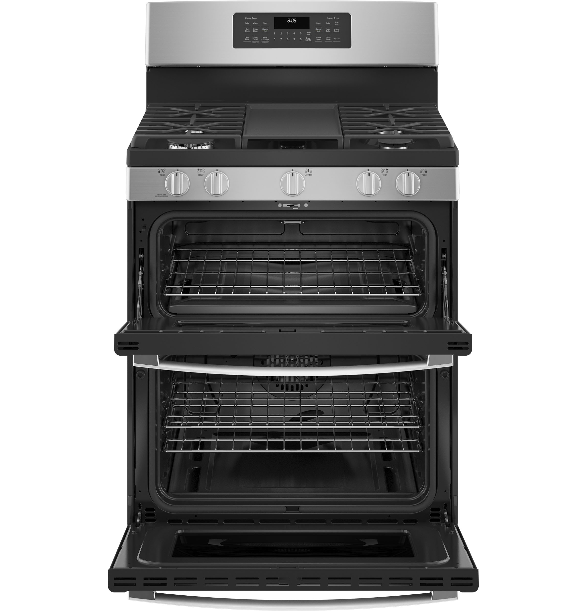 GE Free-Standing Gas Double Oven Convection Range | JGBS86SPSS