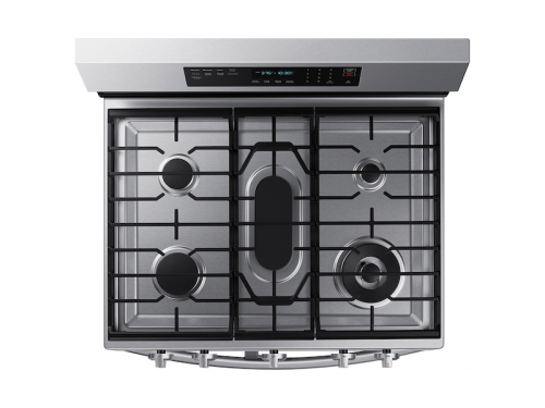 Samsung 6.0 cu. ft. Smart Freestanding Gas Range with Flex Duo™, Stainless Cooktop & Air Fry | NX60A6751SS