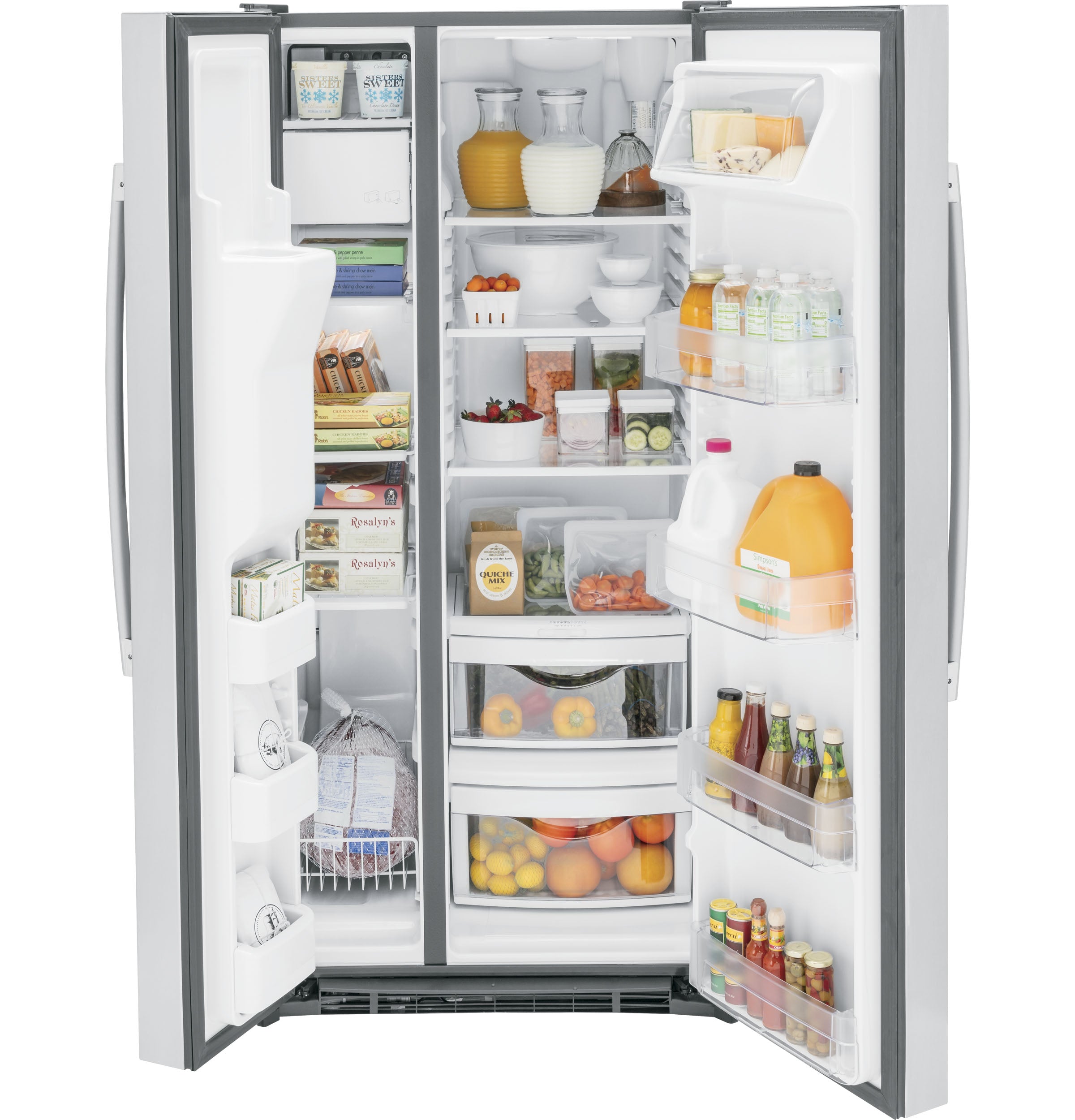 GE ENERGY STAR® 23.0 Cu. Ft. Side-By-Side Refrigerator | GSE23GYPFS