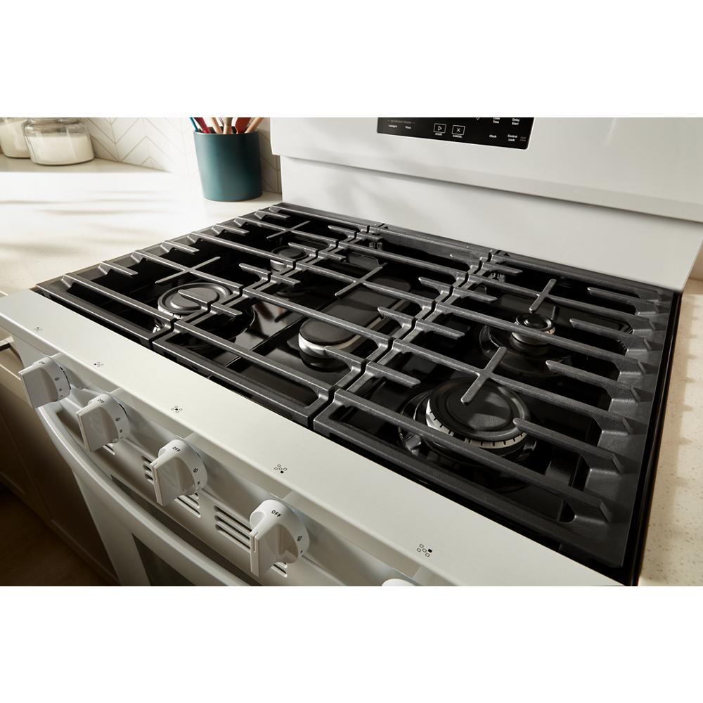 Whirlpool Gas Range with Air Cooking Technology, No Preheat Air Fry and Air Baking and Self Clean | WFGS5030RW