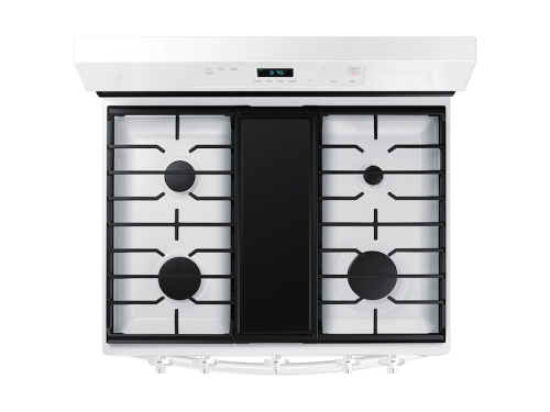 Samsung 6.0 cu. Ft. Smart Freestanding Gas Range with Integrated Griddle | NX60A6111SW