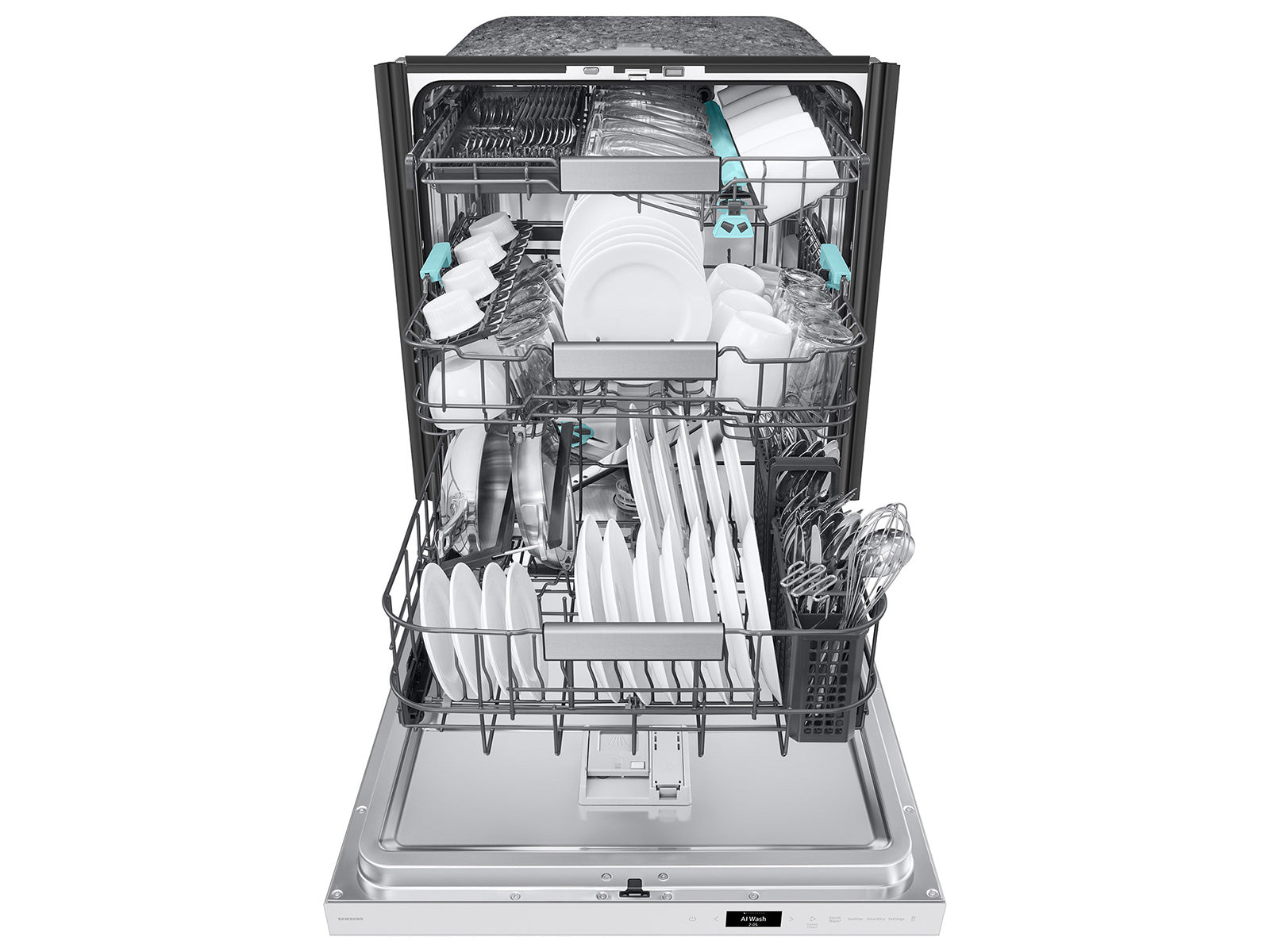 Samsung 38 dBA Bespoke Smart Dishwasher with 3rd Rack Washing System | DW90F89T0UMT