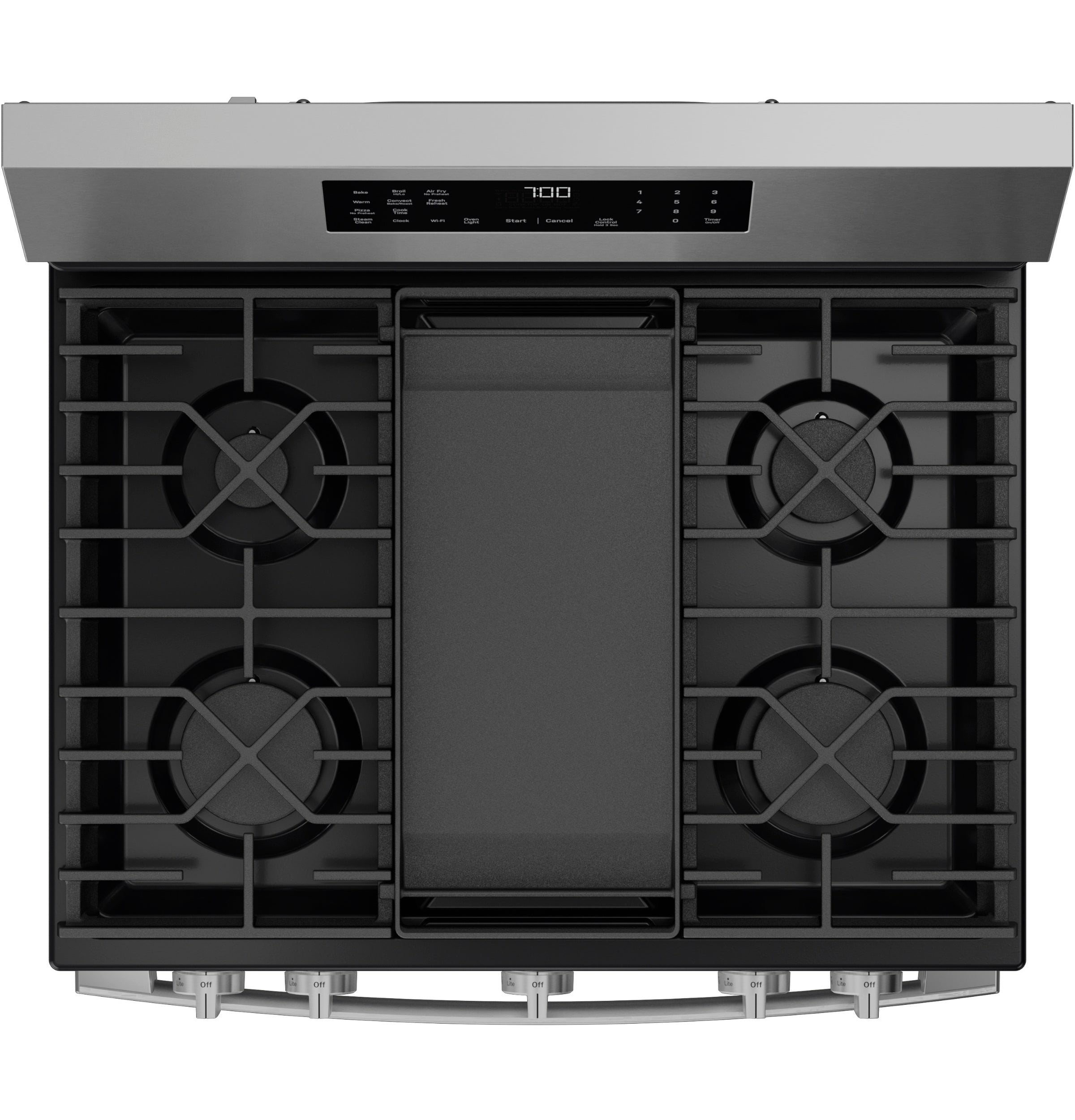 GE Profile Smart Free-Standing Gas Convection Range with No Preheat Air Fry and EasyWash™ Oven Tray | PGF700AYFS