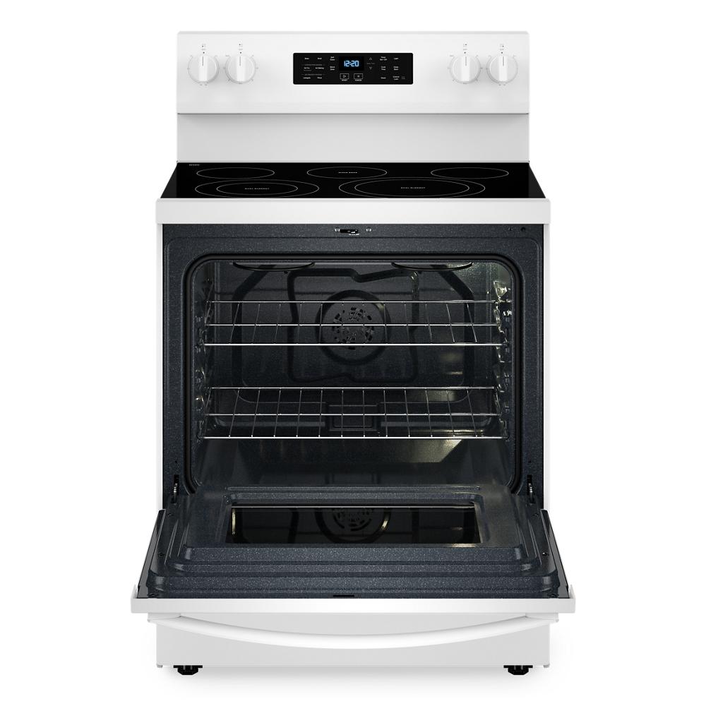 Whirlpool Electric Range with Air Cooking Technology, No Preheat Air Fry and Air Baking and Self Clean | WFES5030RW
