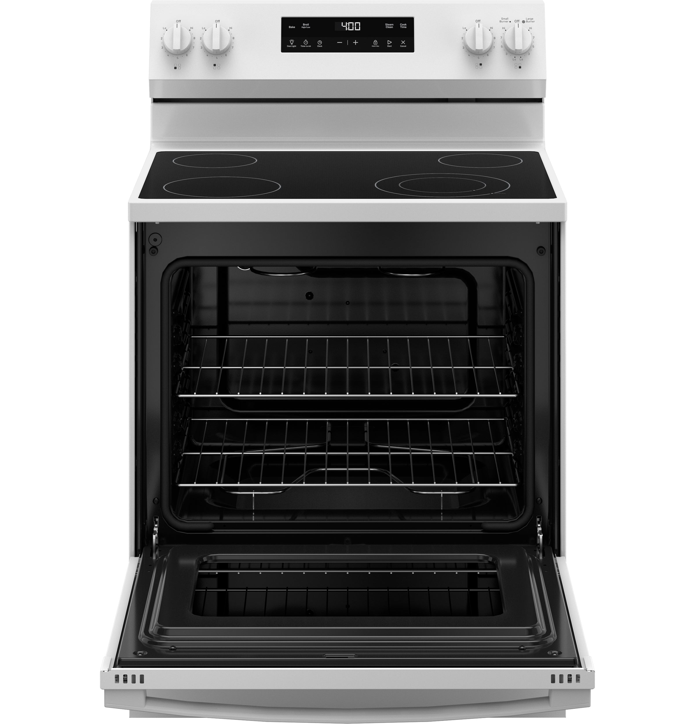 GE 30" Free-Standing Electric Range Glass Top | GRF400SVWW