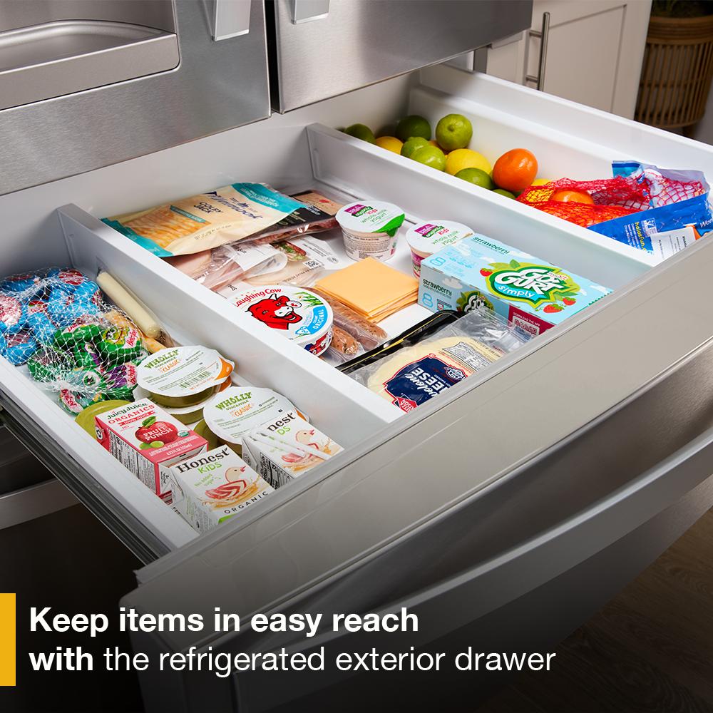 Whirlpool 36-Inch Wide French Door Bottom Mount Refrigerator | WRMF3636RZ | 25 cbft