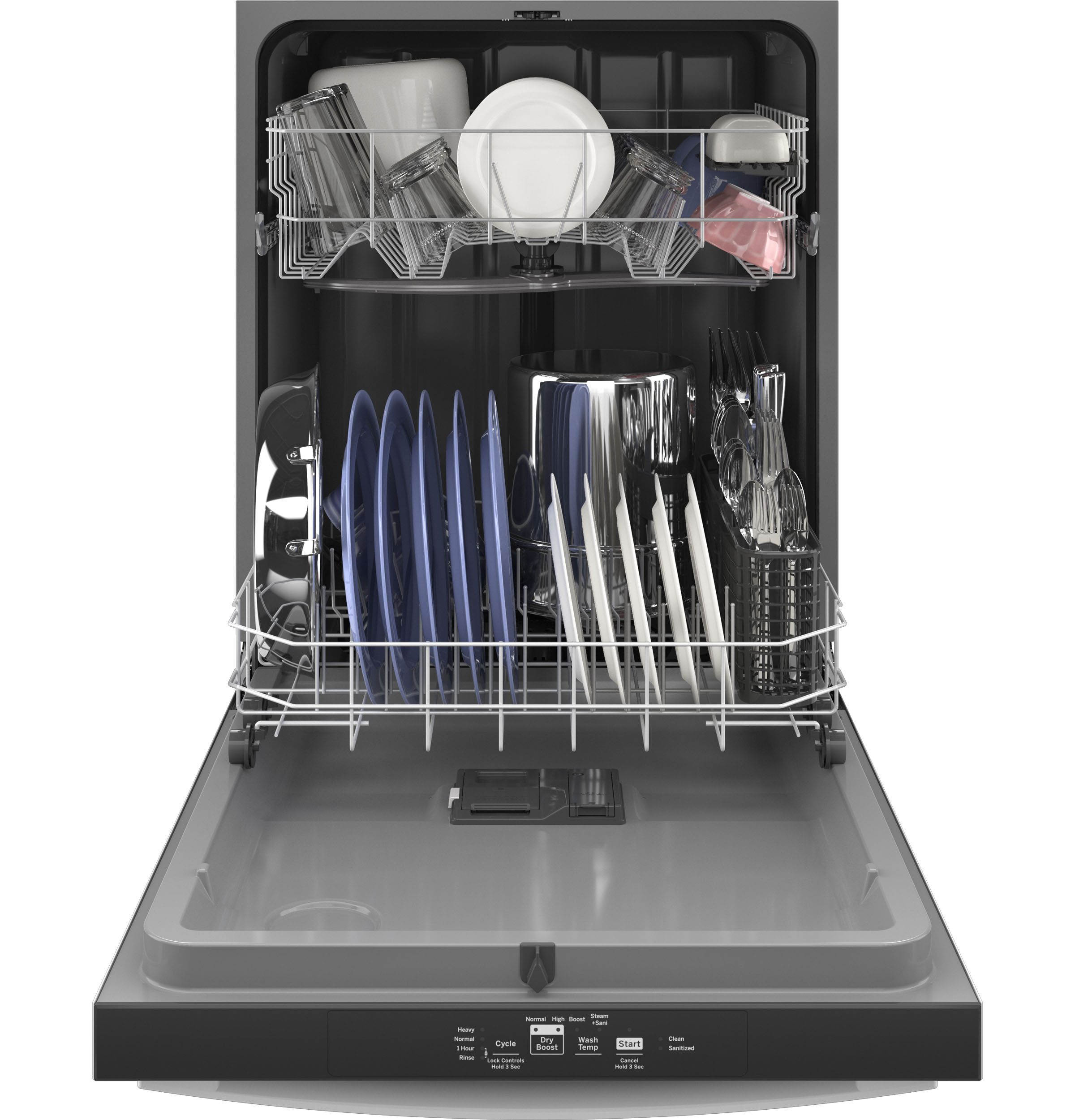 GE Top Control with Plastic Interior Dishwasher with Sanitize Cycle & Dry Boost | GDT535PGRWW