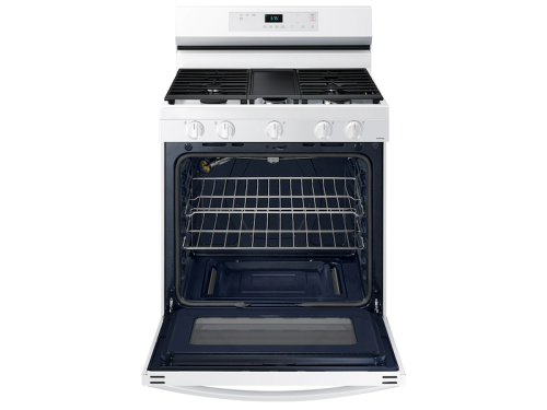 Samsung 6.0 cu. Ft. Smart Freestanding Gas Range with Integrated Griddle | NX60A6111SW
