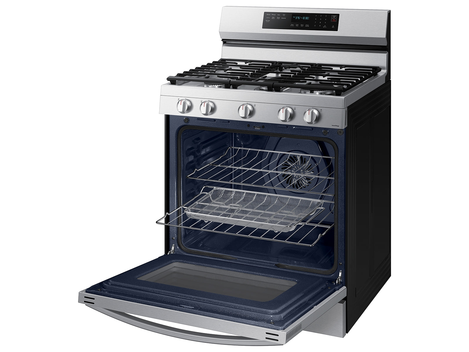 Samsung 6.0 cu. ft. Smart Freestanding Gas Range with No-Preheat Air Fry, Convection+ & Stainless Cooktop  | NX60A6711SS