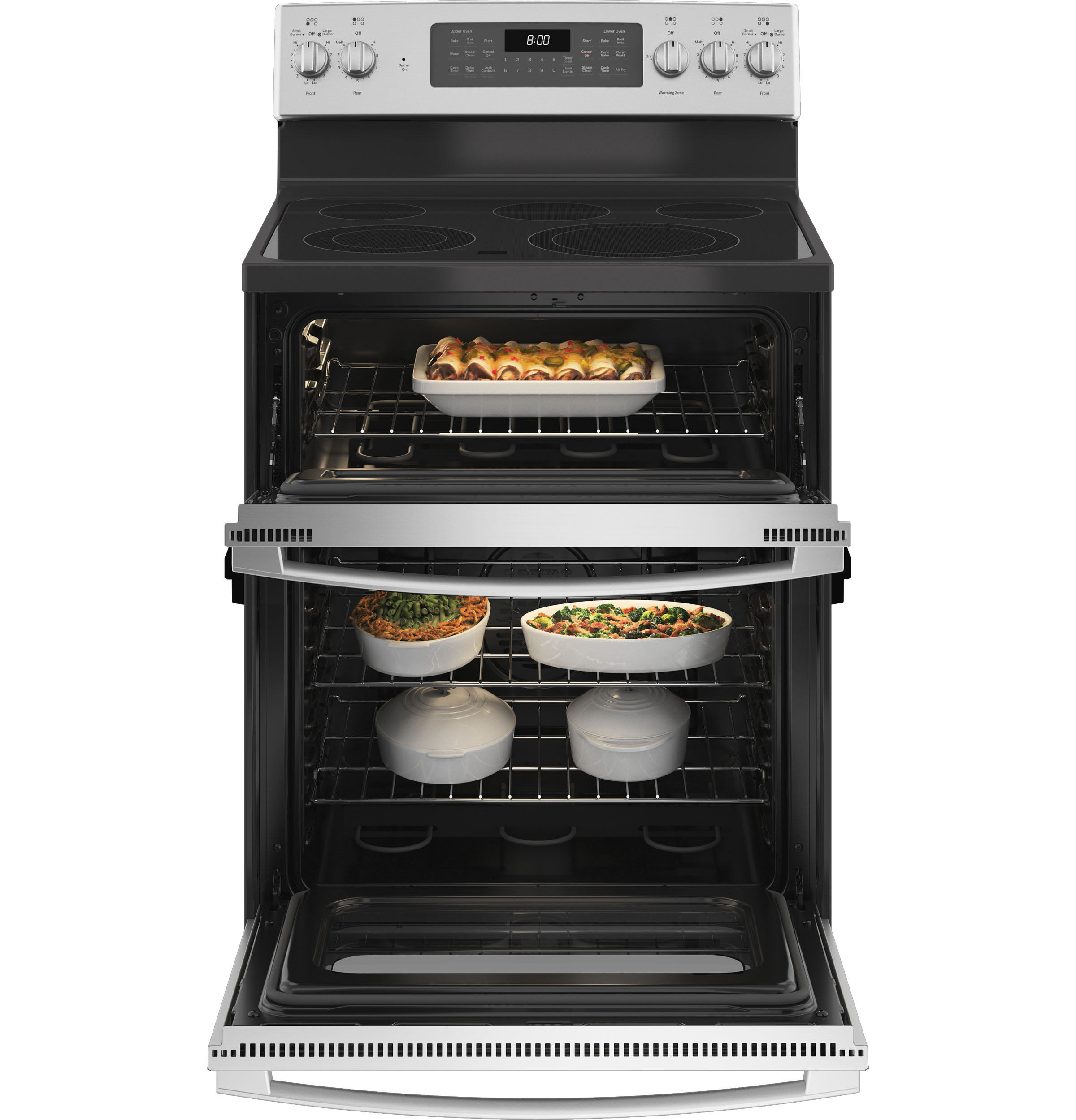 GE 30" Free-Standing Electric Double Oven Convection Range | JBS86SPSS