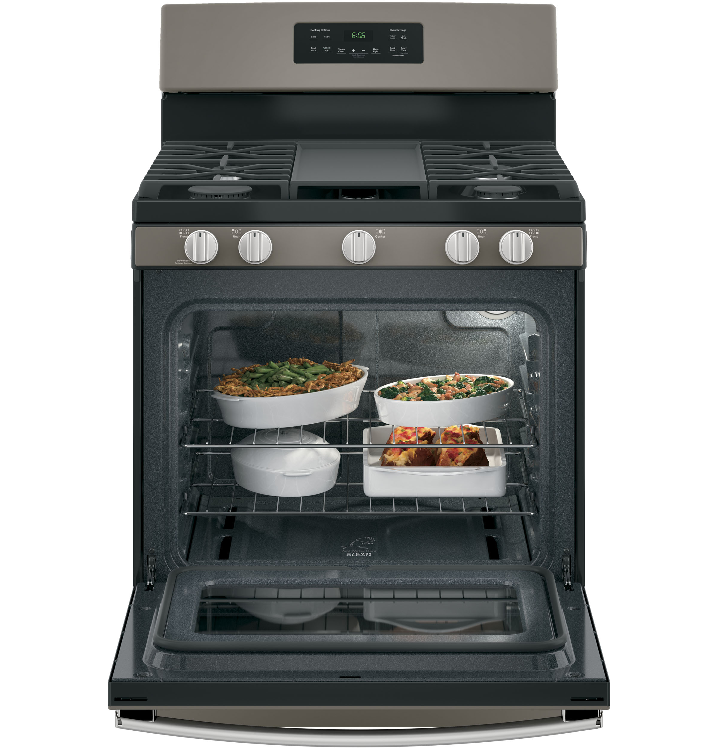 GE Free-Standing Front Control Gas Range | JGBS66EEKES
