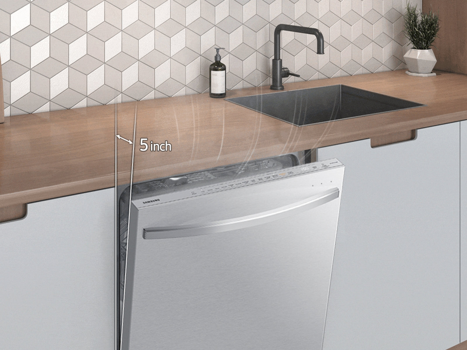Samsung AutoRelease Smart 42dBA Dishwasher with StormWash+ and Smart Dry | DW80B7071US
