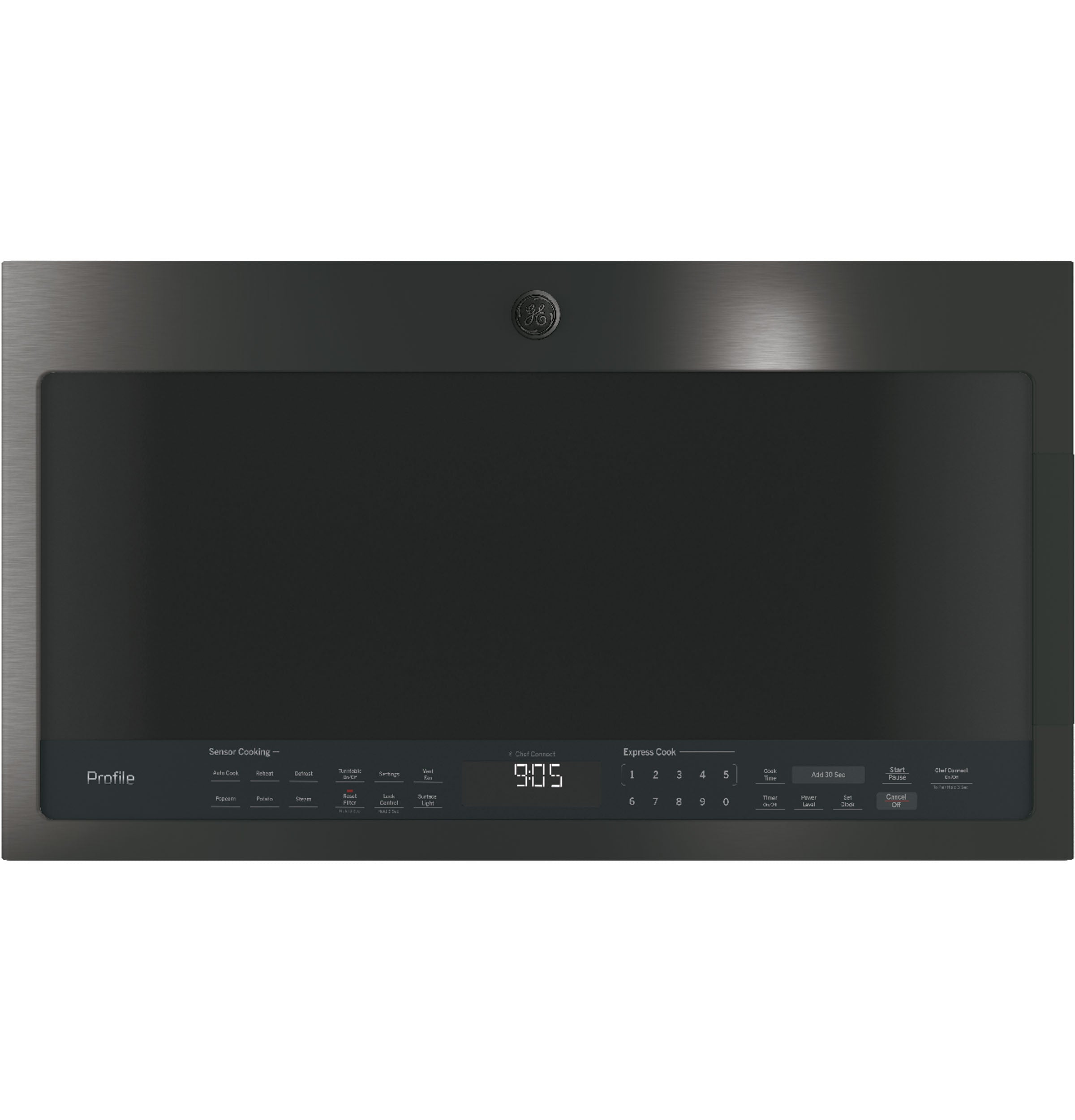 GE Profile 2.1 Cu. Ft. Over-the-Range Sensor Microwave Oven | PVM9005BLTS
