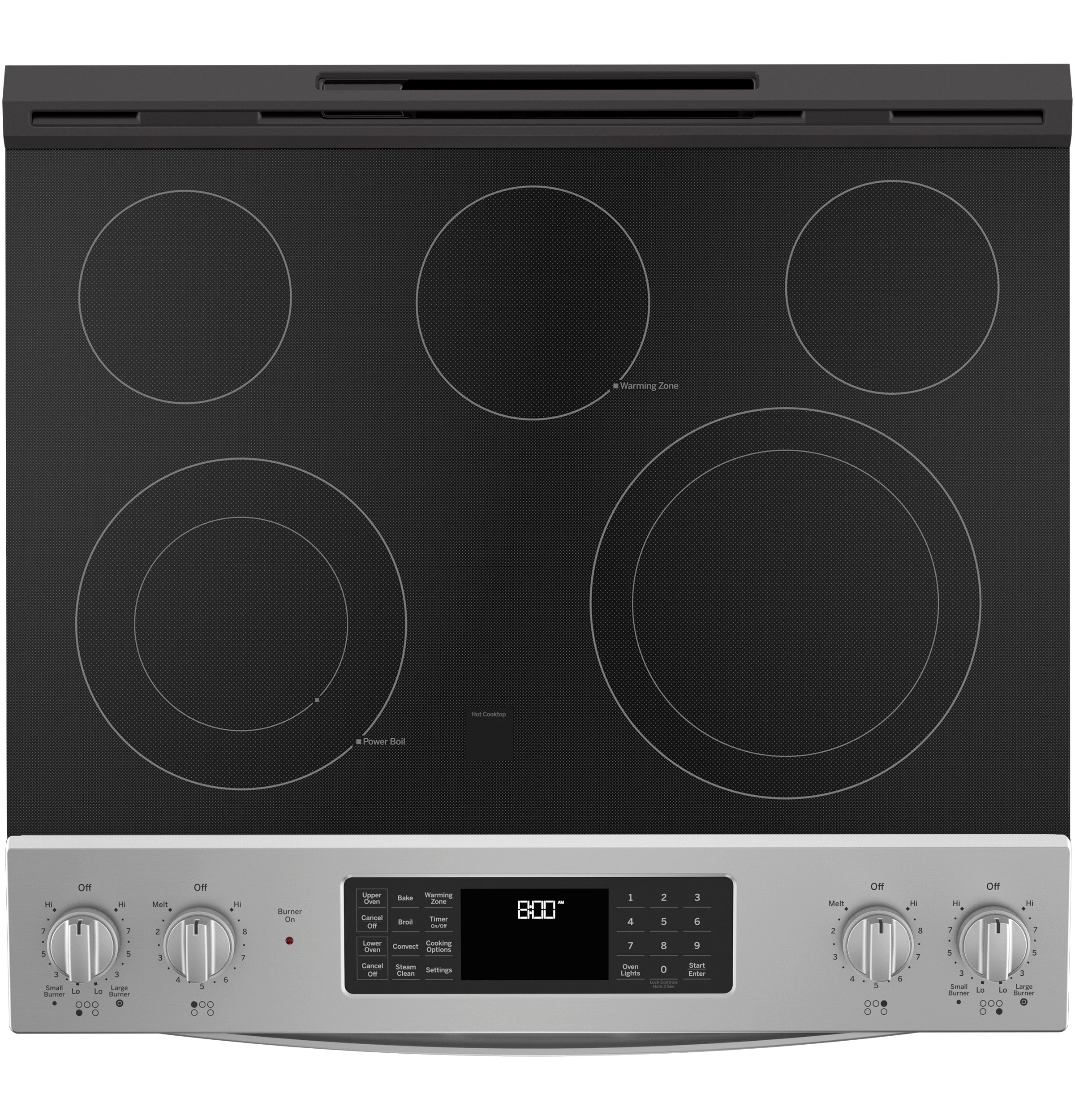 GE 30" Slide-In Electric Convection Double Oven Range | JSS86SPSS