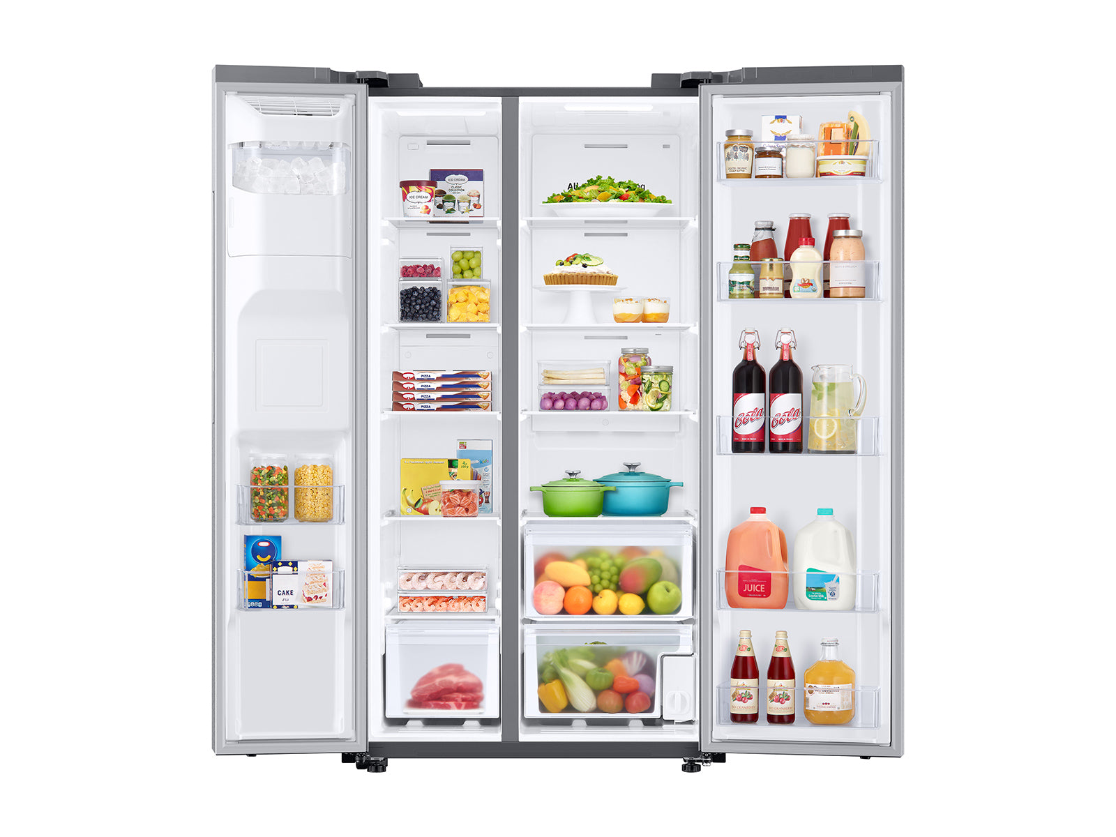 Samsung 27.4 cu. ft. Large Capacity Side-by-Side Refrigerator | RS27T5200SR