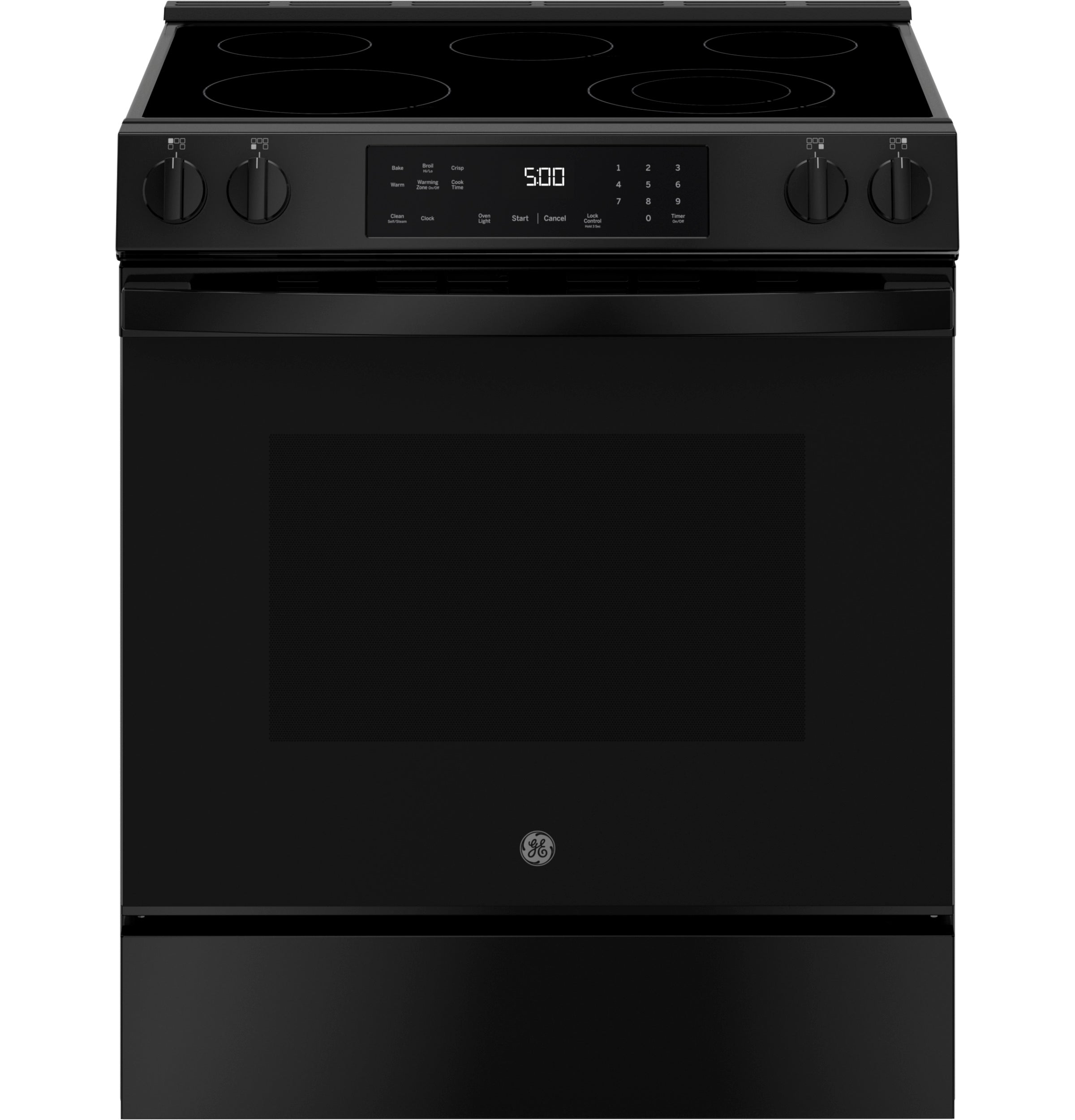 GE 30" Slide-In Electric Range with Crisp Mode | GRS500PVBB