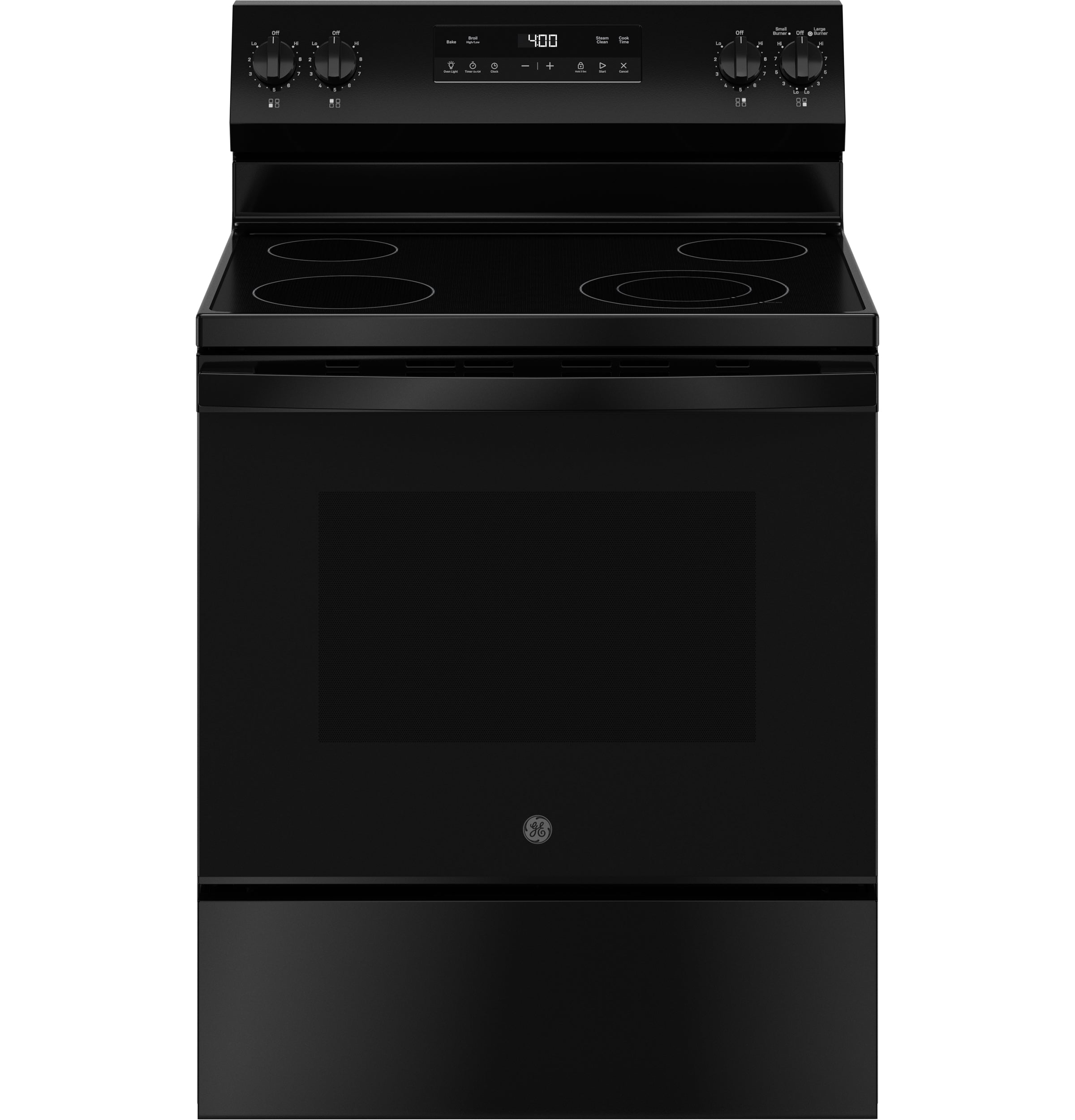 GE 30" Free-Standing Electric Range Glass Top | GRF400SVBB