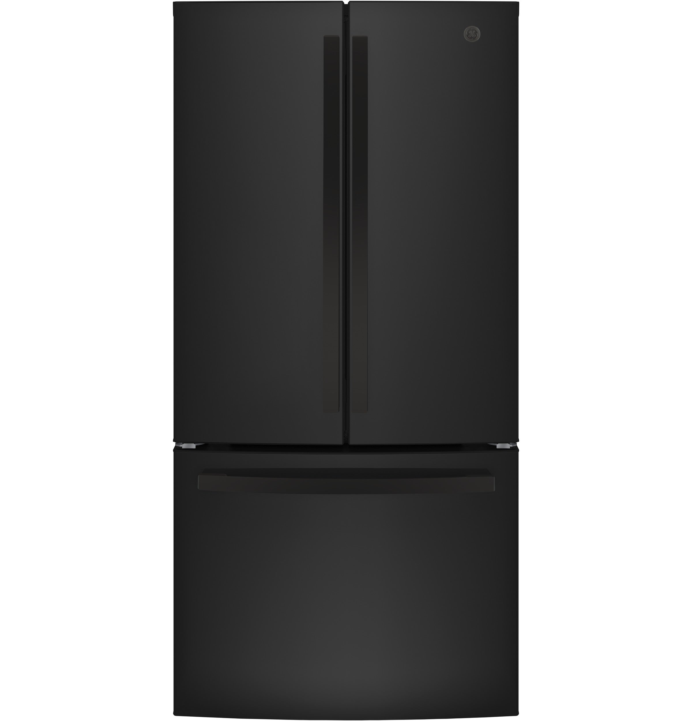 GE ENERGY STAR® 18.6 Cu. Ft. Counter-Depth French-Door Refrigerator | GWE19JGLBB