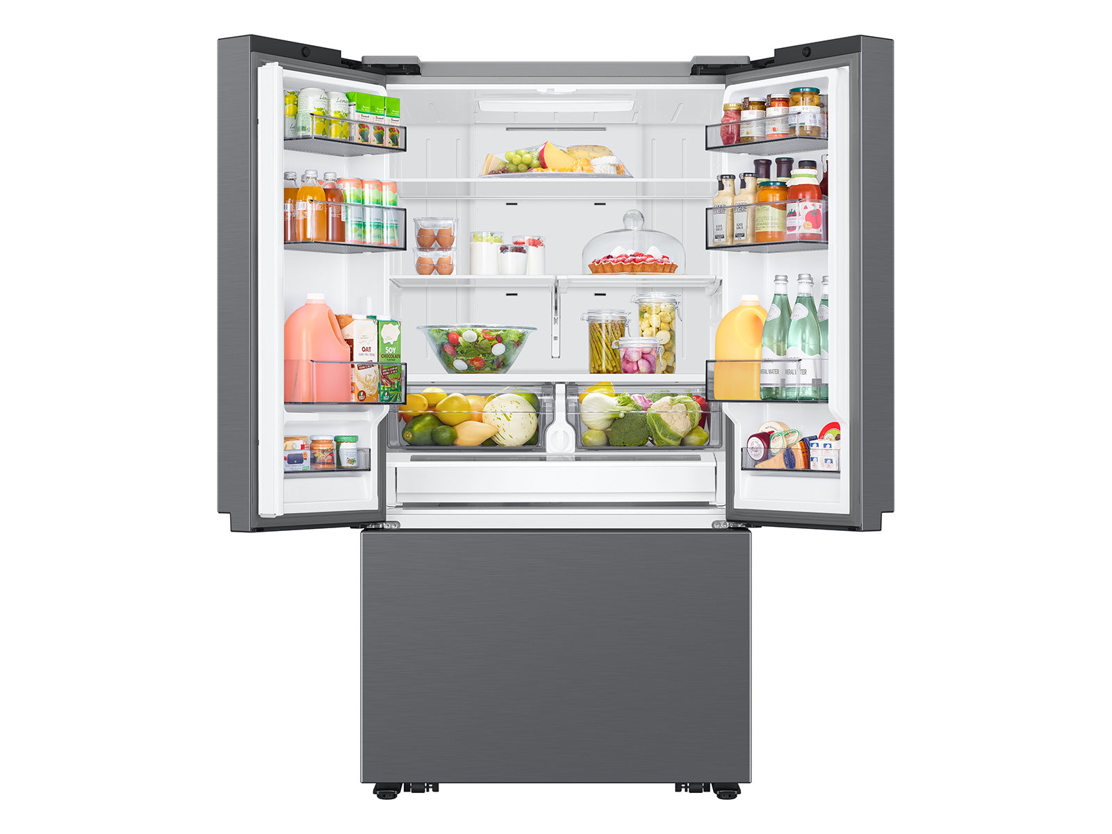 Samsung 27 cu. ft. Counter Depth Mega Capacity 3-Door French Door Refrigerator | RF27CG5010S9