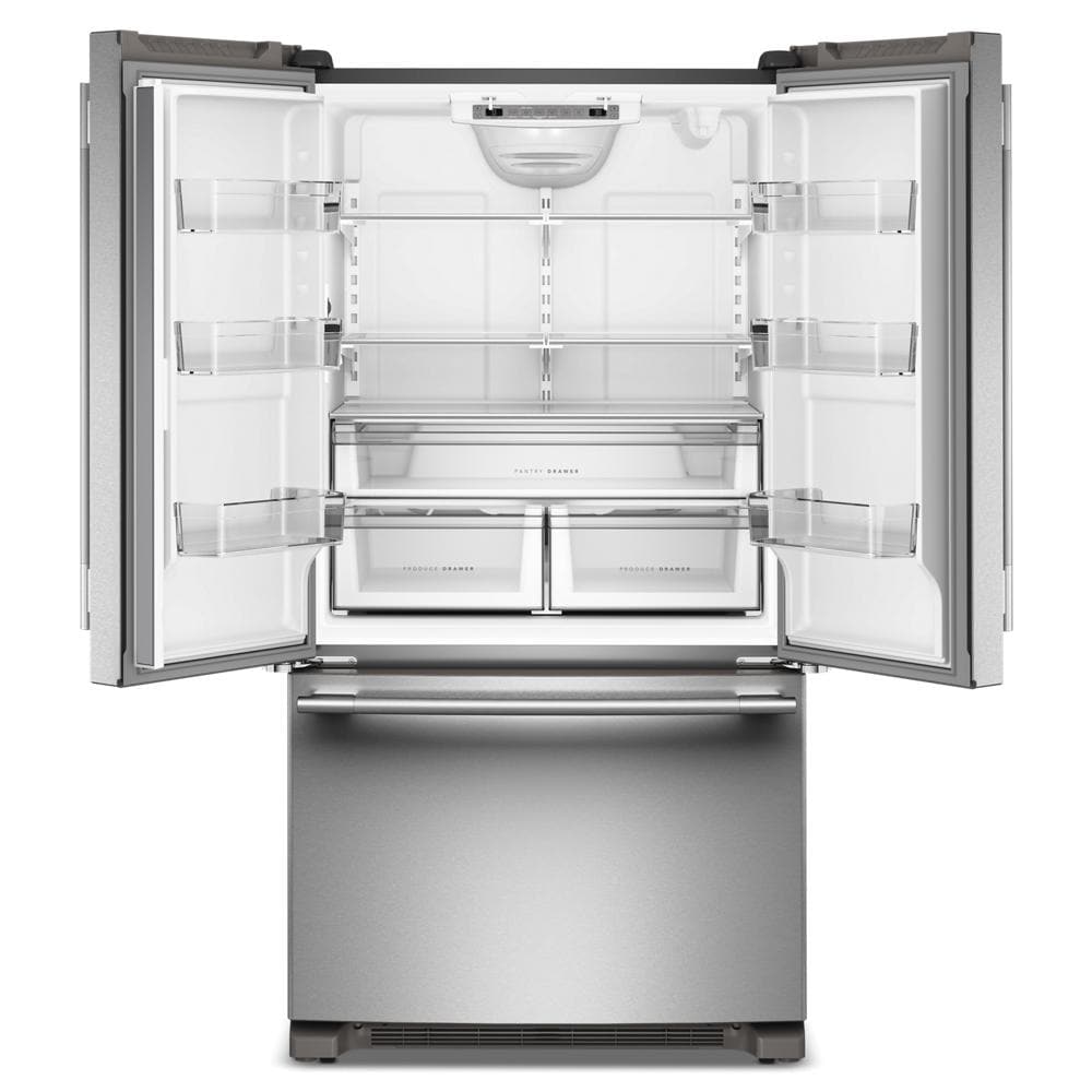 Kitchen Aid 25 Cu. Ft. 36-Inch Standard-Depth French Door Refrigerator | KRFF136SPS