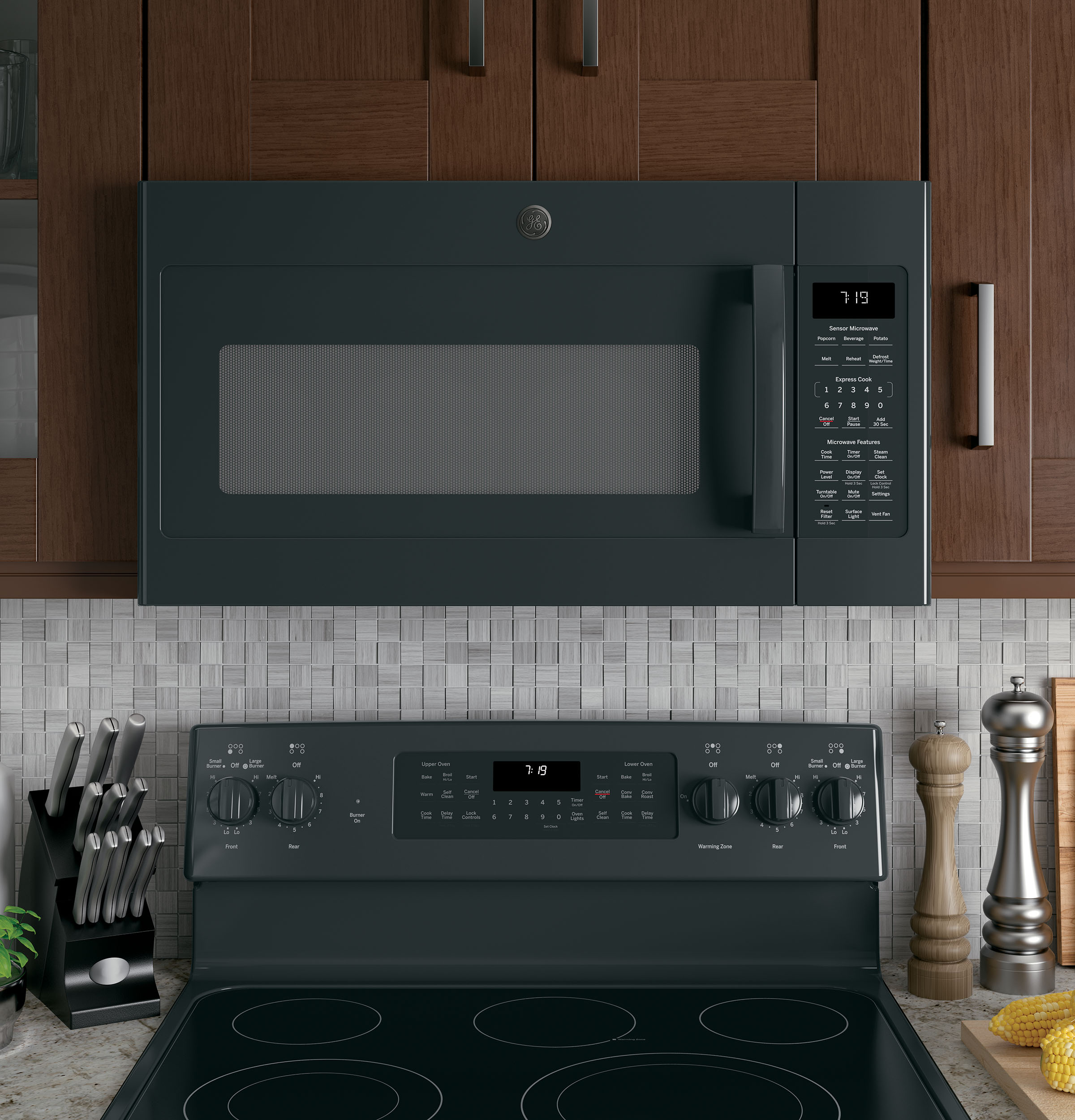 GE 1.9 Cu. Ft. Over-the-Range Sensor Microwave Oven | JVM7195DKBB