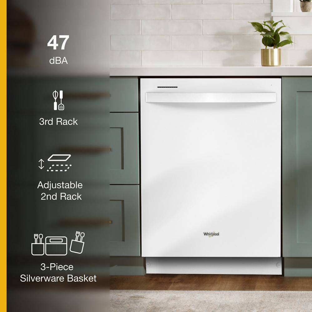 Whirlpool 24” Stainless Steel Dishwasher with AI Intelligent Wash - 47 dBA | WDT750SAKW