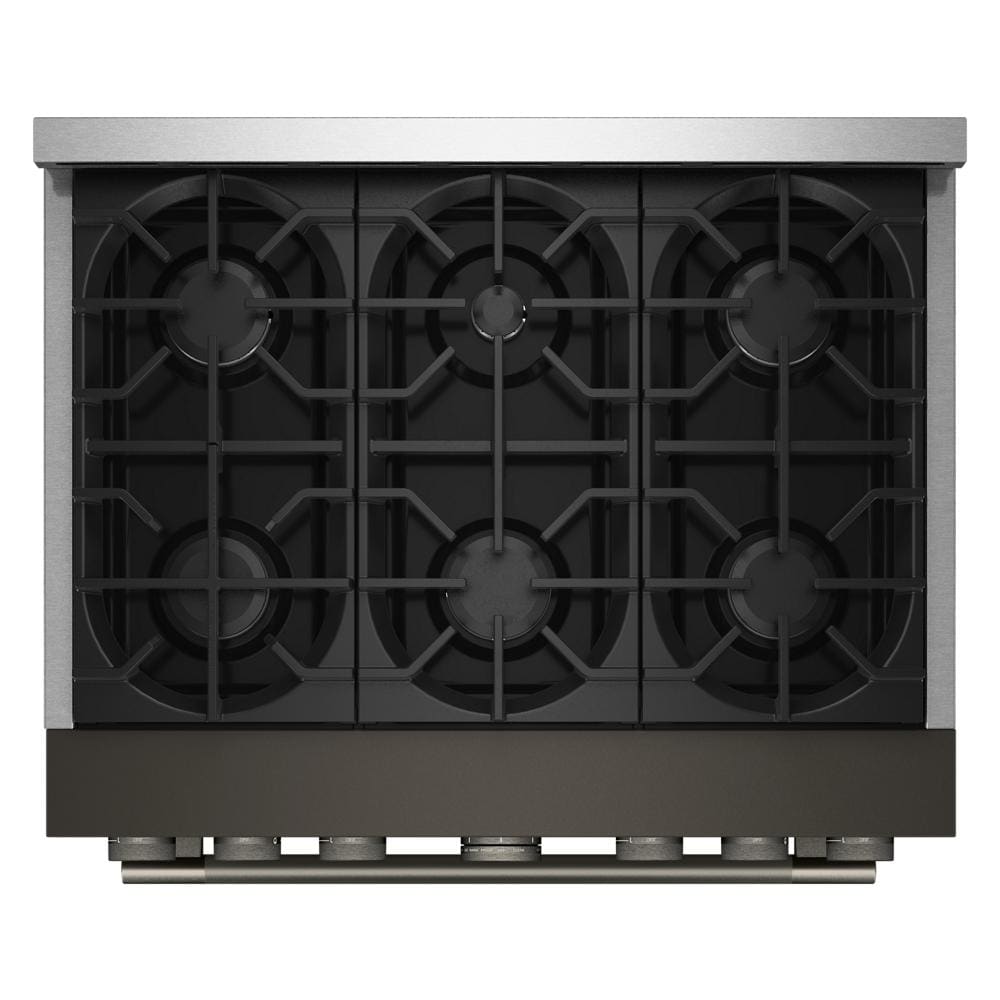 KitchenAid 36-Inch 6 Burner Commercial-Style Gas Range with No Preheat Air Fry Mode | KFGS936SBE
