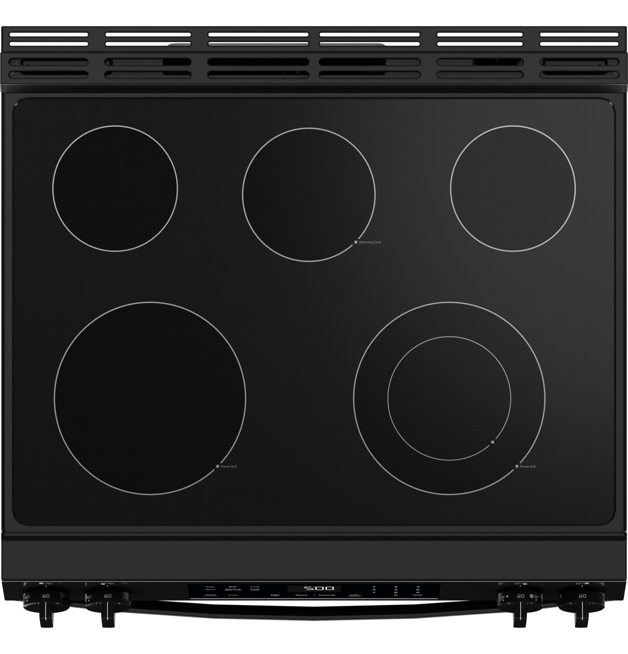GE 30" Slide-In Electric Range with Crisp Mode | GRS500PVBB