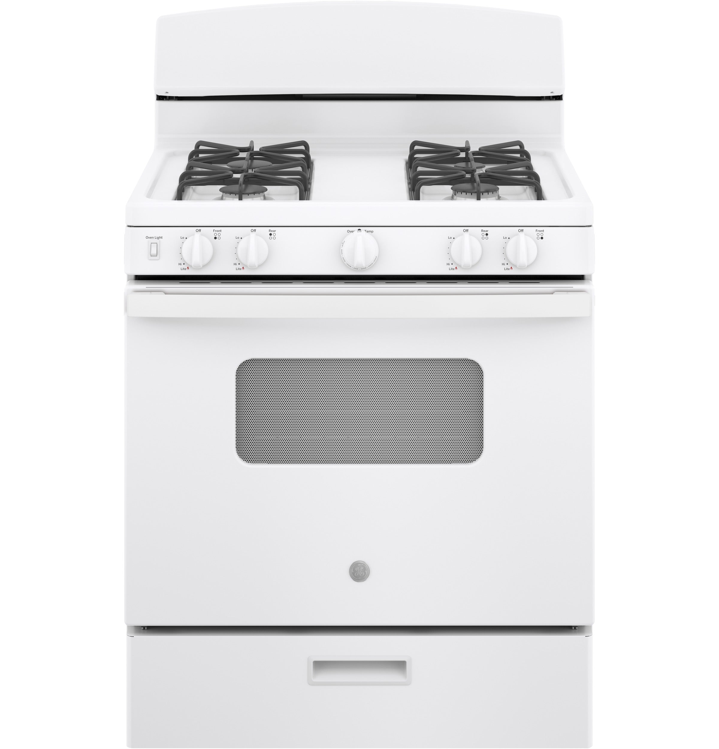 GE Free-Standing Front Control Gas Range | JGBS10DEMWW
