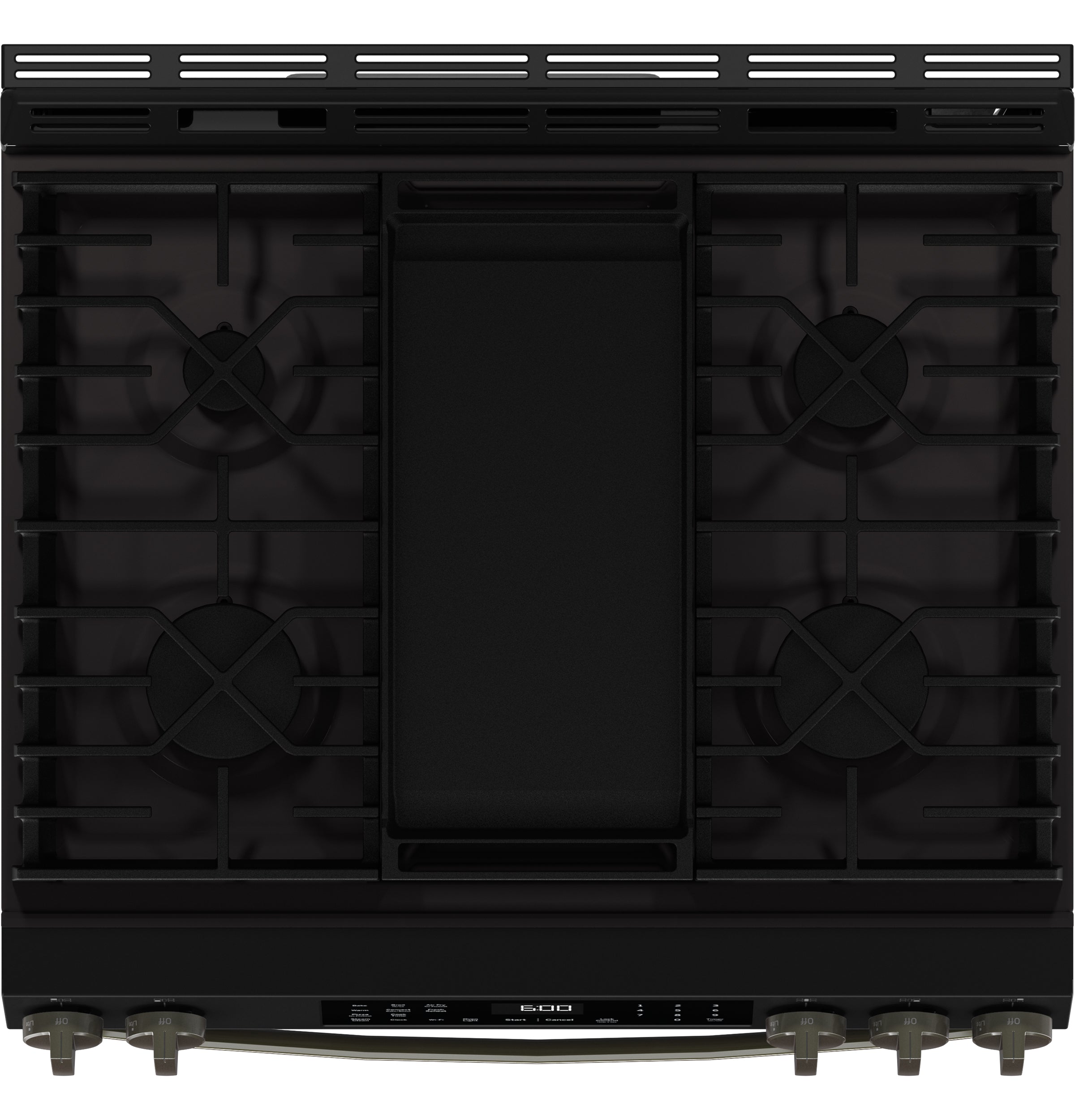 GE Slide-In Front-Control Convection Gas Range with No Preheat Air Fry and EasyWash™ Oven Tray | GGS600AVDS