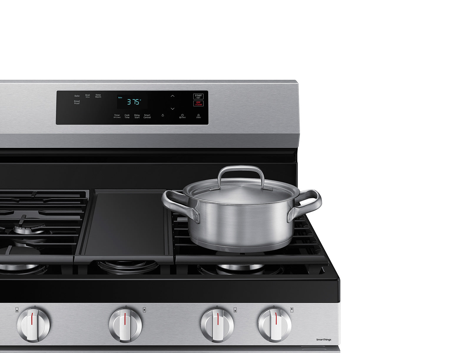 Samsung 6.0 cu. Ft. Smart Freestanding Gas Range with Integrated Griddle | NX60A6111SS