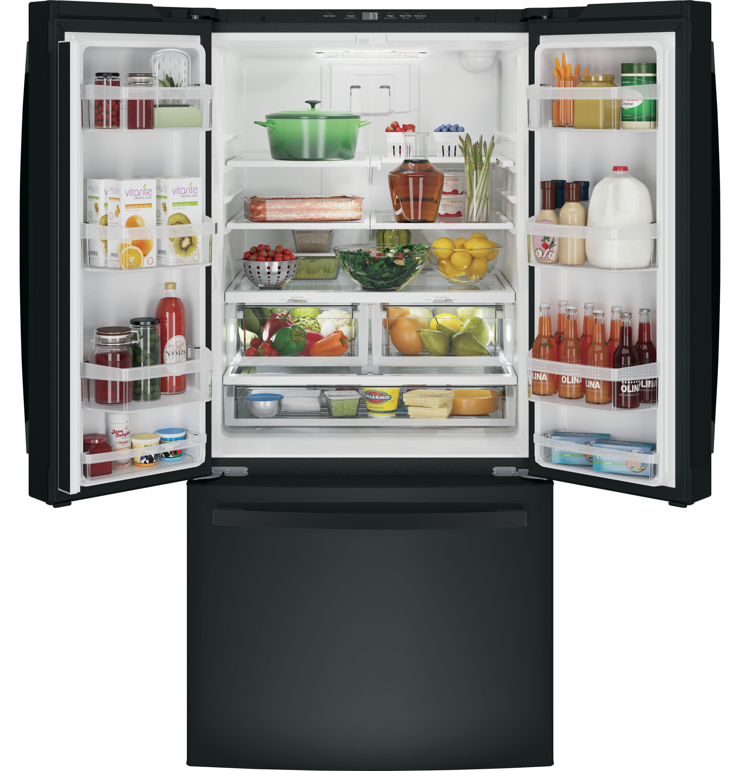 GE ENERGY STAR® 24.7 Cu. Ft. French-Door Refrigerator | GNE25JGKBB