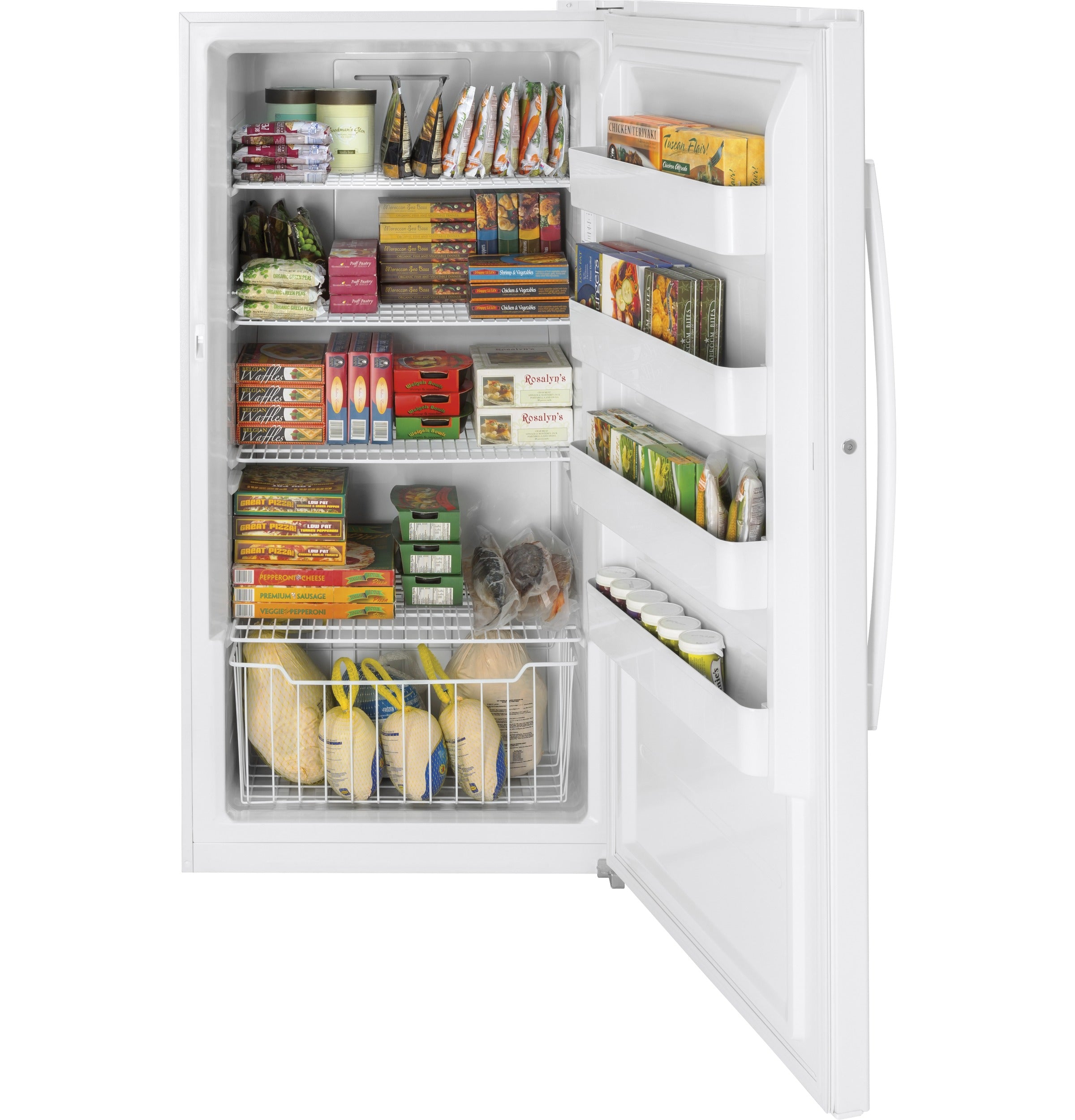 GE 17.3 Cu. Ft. Frost-Free Garage Ready Upright Freezer | FUF17SMRWW