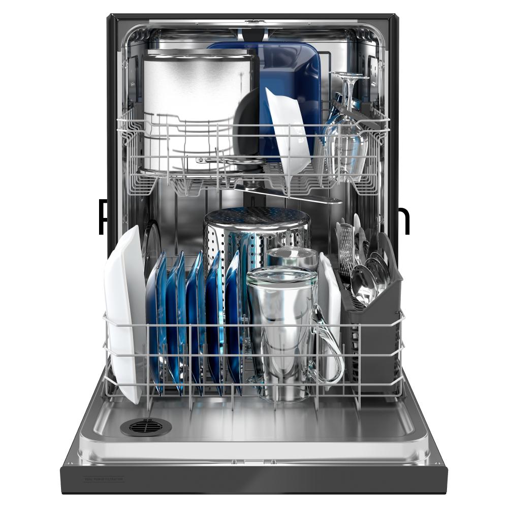Maytag 24” Front Control Dishwasher with Dual Power Filtration and PowerBlast Cycle - 50 dBA | MDB4949SKB