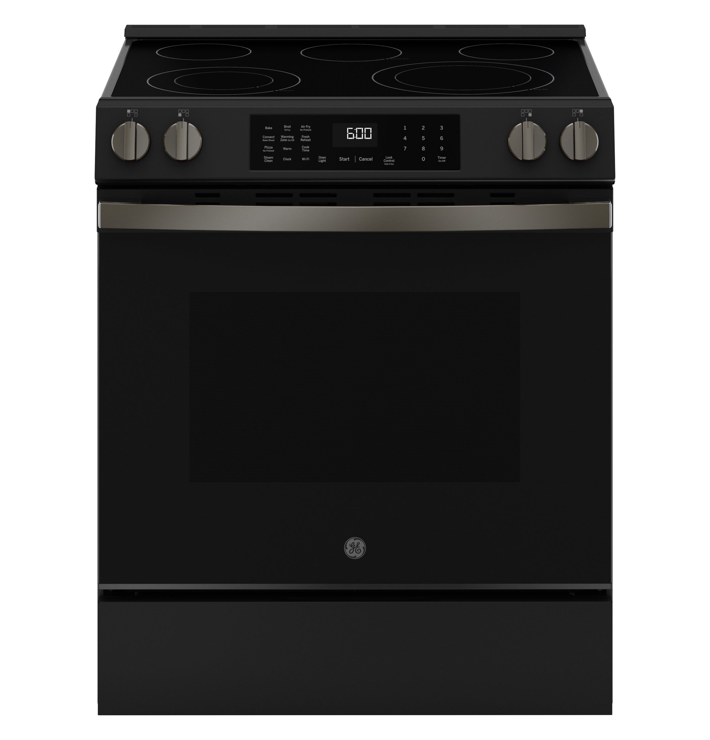 GE 30" Slide-In Electric Convection Range with No Preheat Air Fry and EasyWash™ Oven Tray | GRS600AVDS