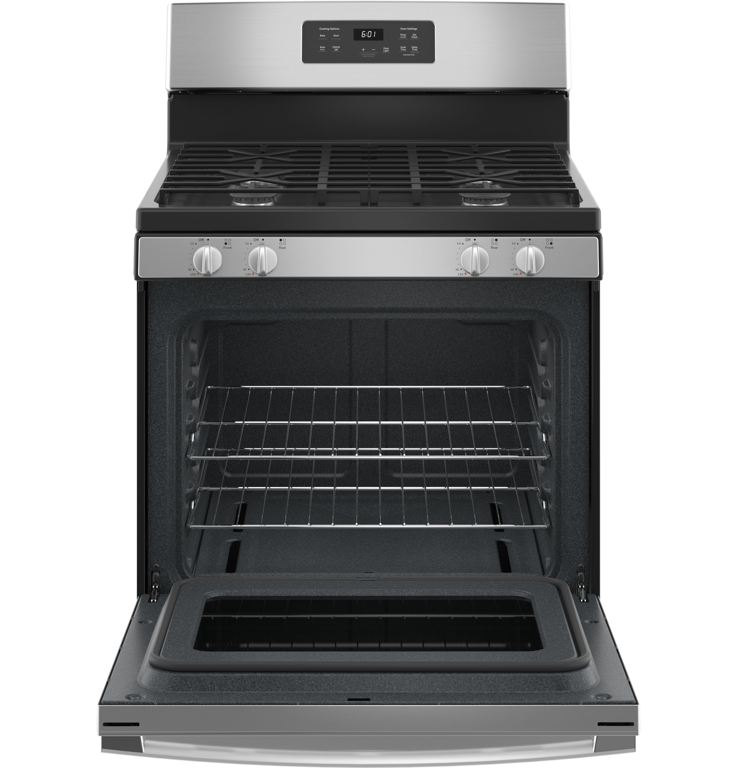 GE Free-Standing Front Control Gas Range | JGBS61RPSS