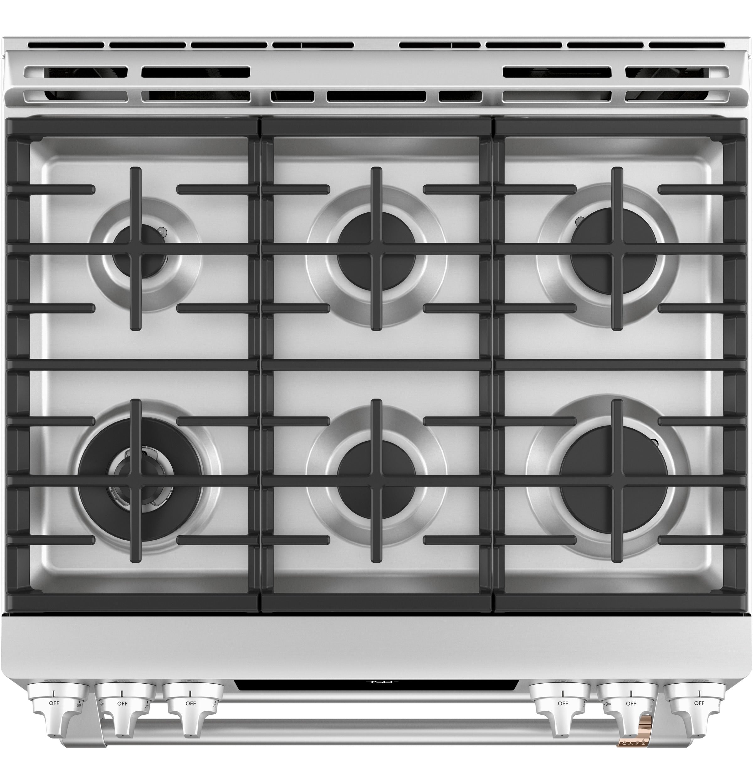 CAFÉ 30" Smart Slide-In, Front-Control, Gas Double-Oven Range with Convection | CGS750P2MS1