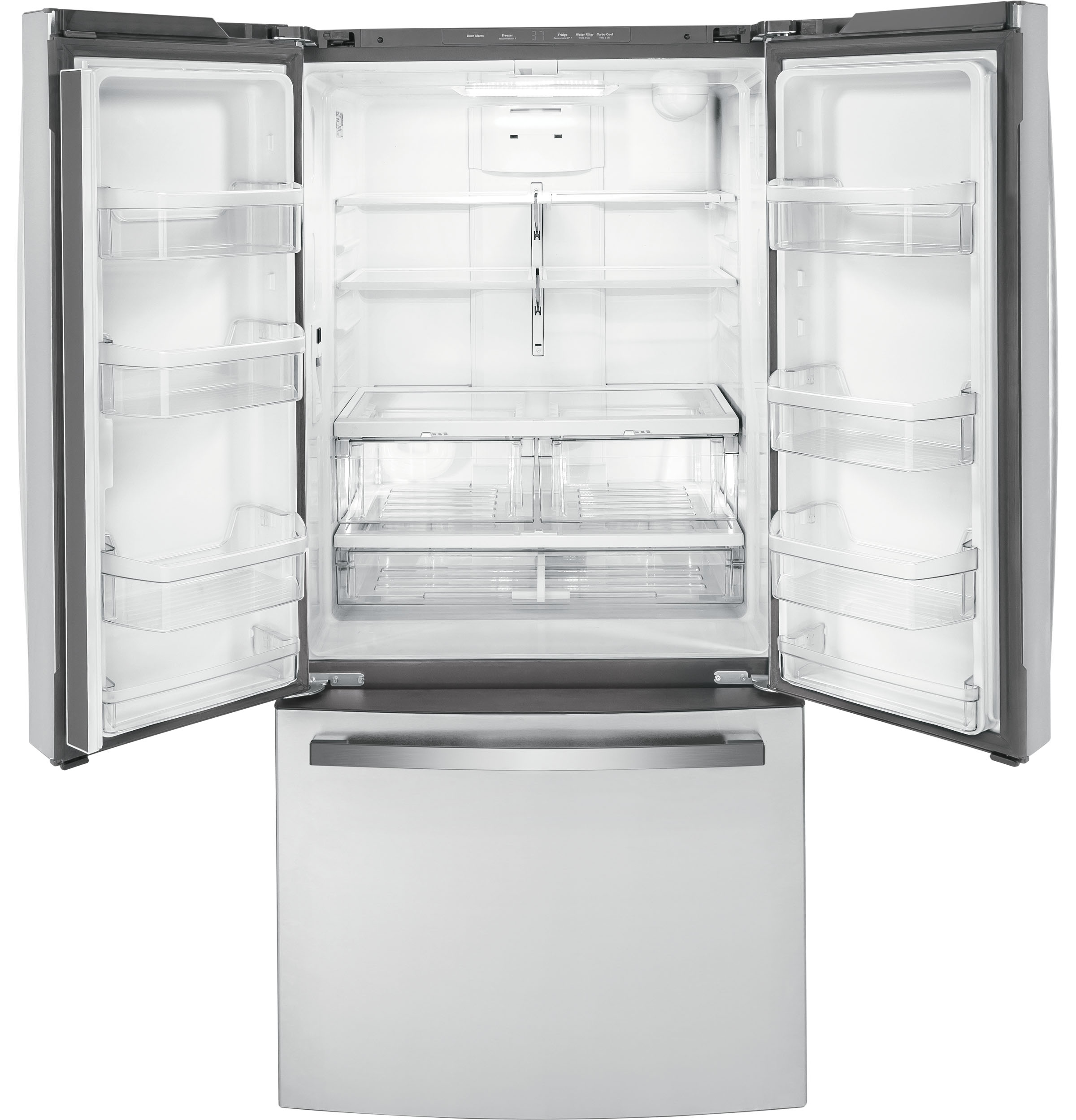 GE ENERGY STAR® 18.6 Cu. Ft. Counter-Depth French-Door Refrigerator | GWE19JYLFS