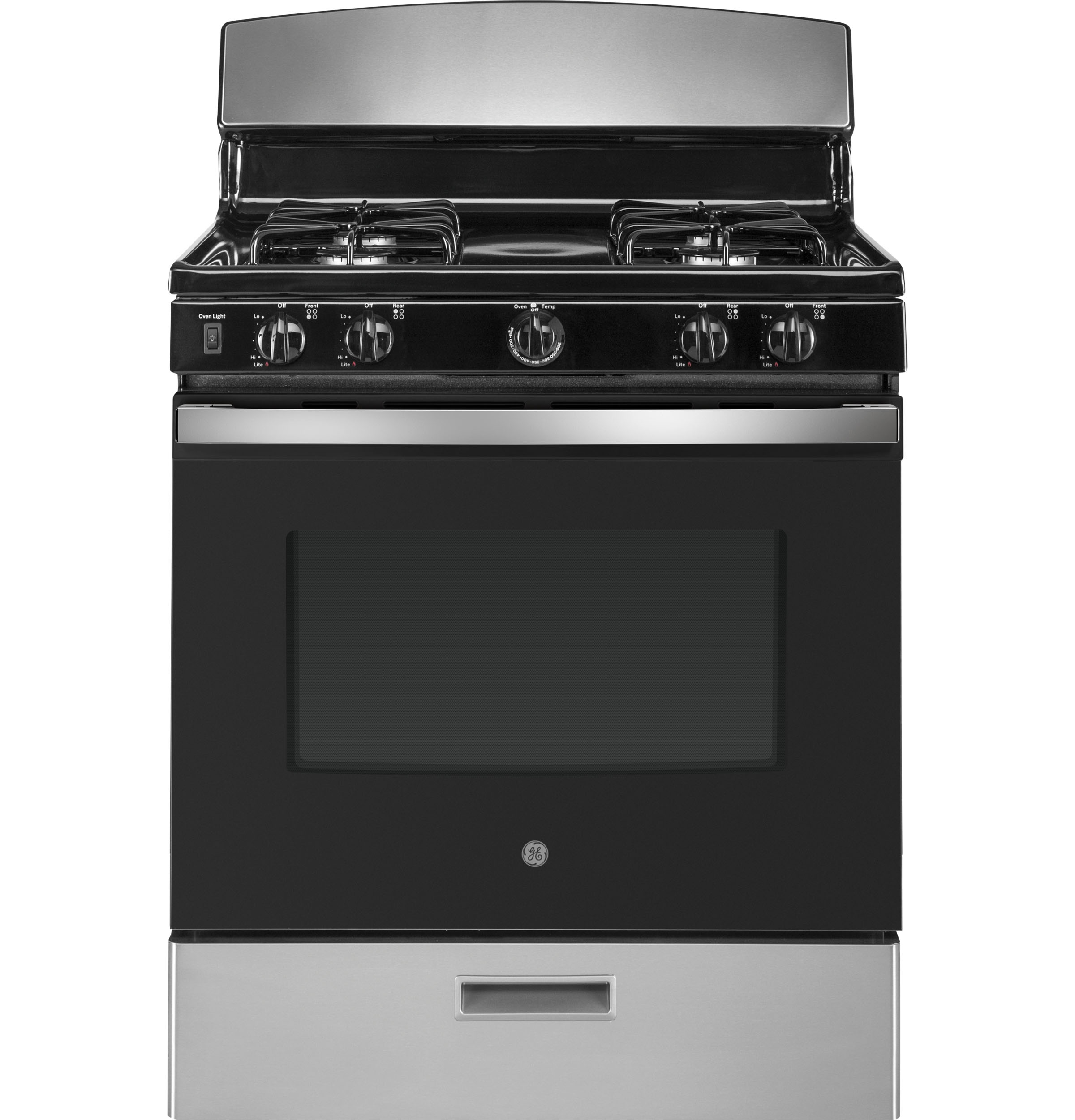 GE Free-Standing Front Control Gas Range | JGBS30RETSS