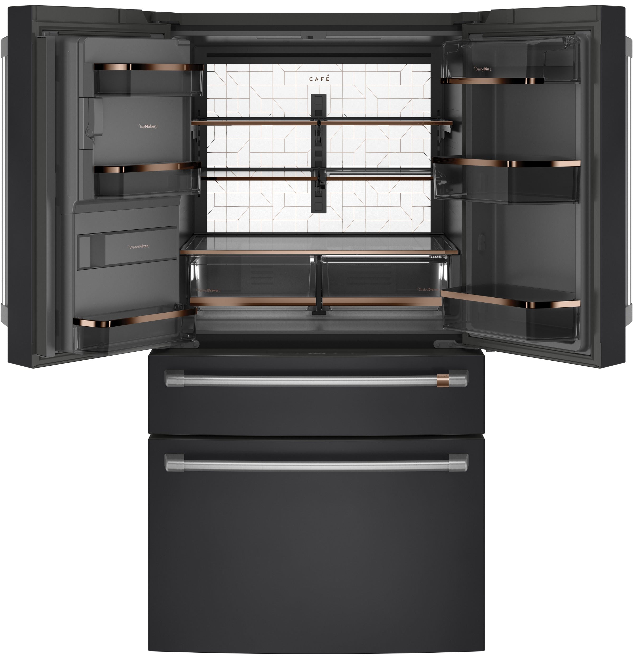 CAFÉ 27.8 Cu. Ft. Smart 4-Door French-Door Refrigerator | CVE28DP3ND1