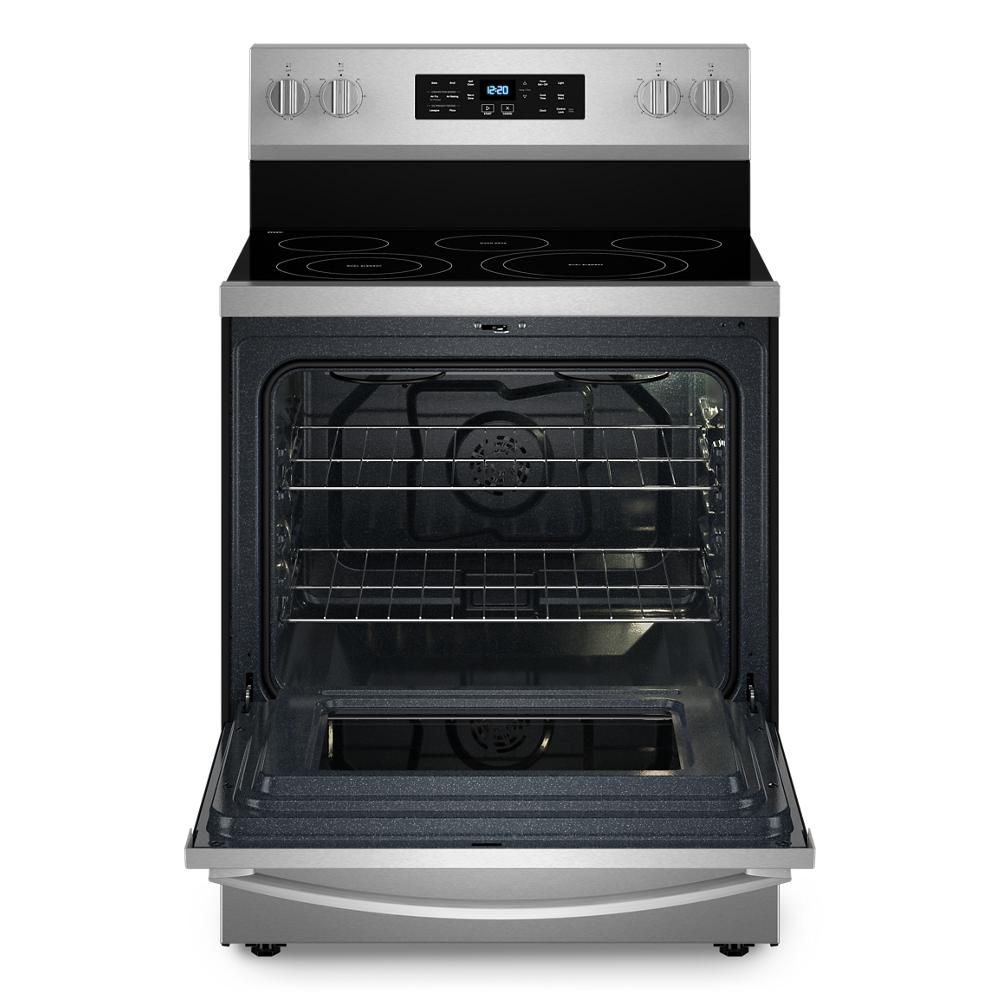 Whirlpool Electric Range with Air Cooking Technology, No Preheat Air Fry and Air Baking and Self Clean | WFES5030RS