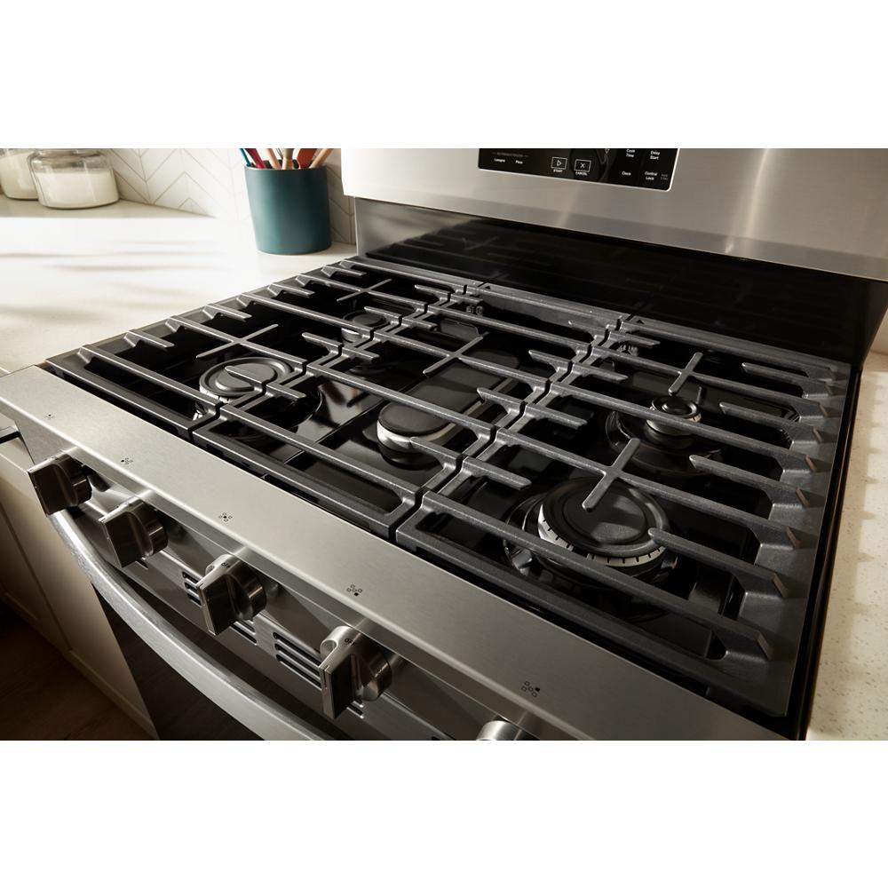 Whirlpool Gas Range with Air Cooking Technology, No Preheat Air Fry and Air Baking and Self Clean | WFGS5030RV